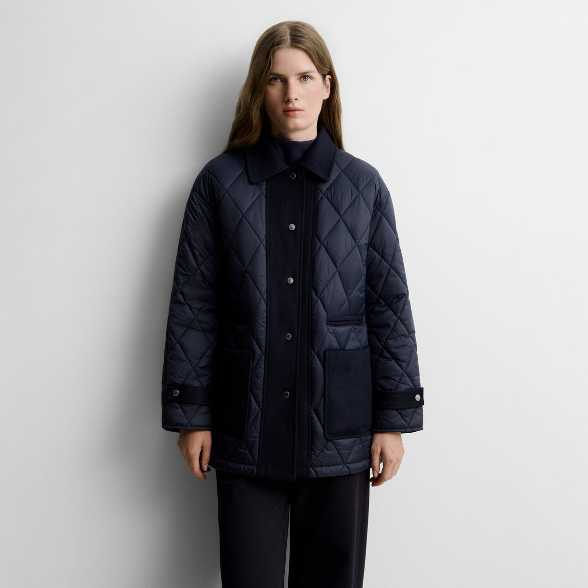 Lightweight two-material parka