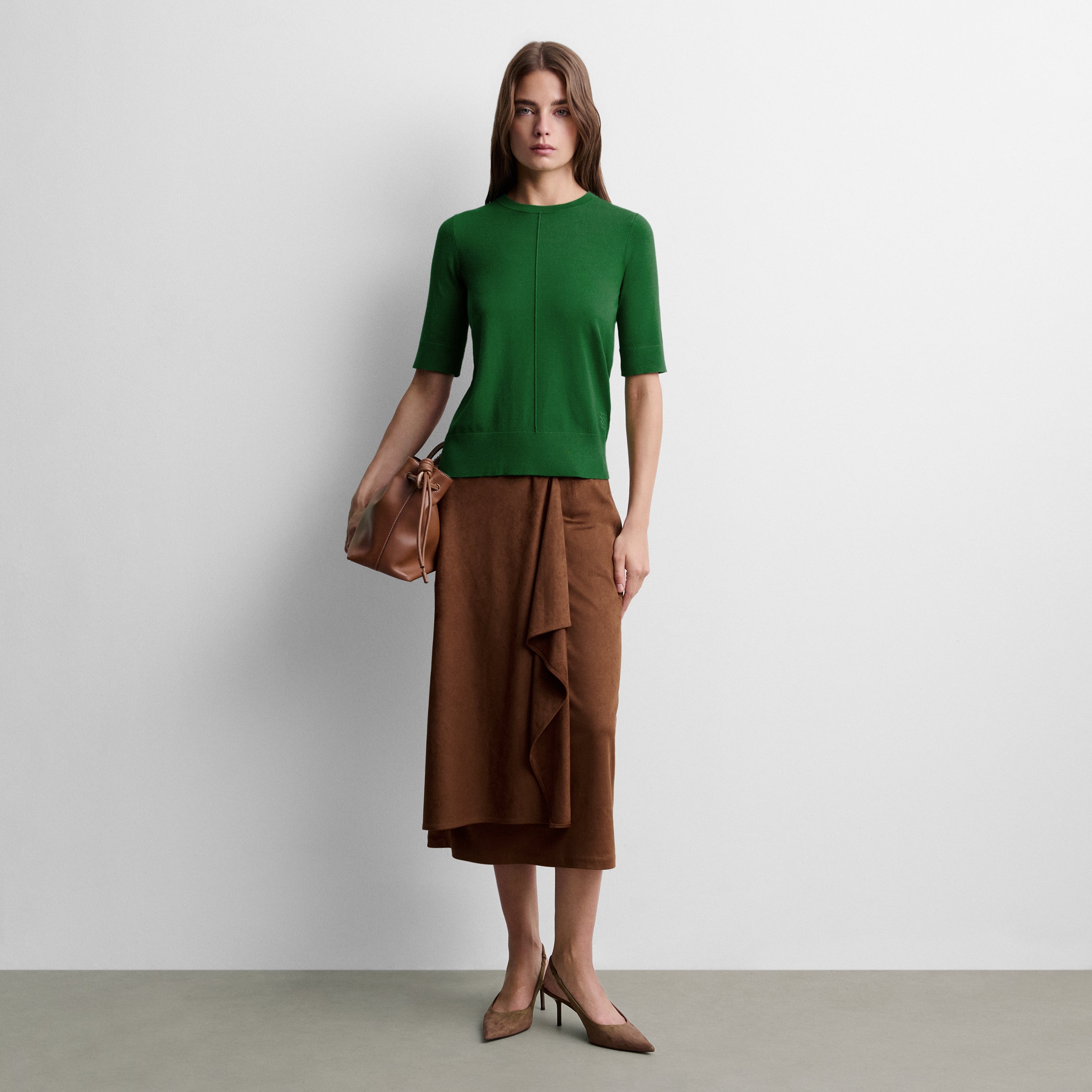 Pull en maille à manches courtes