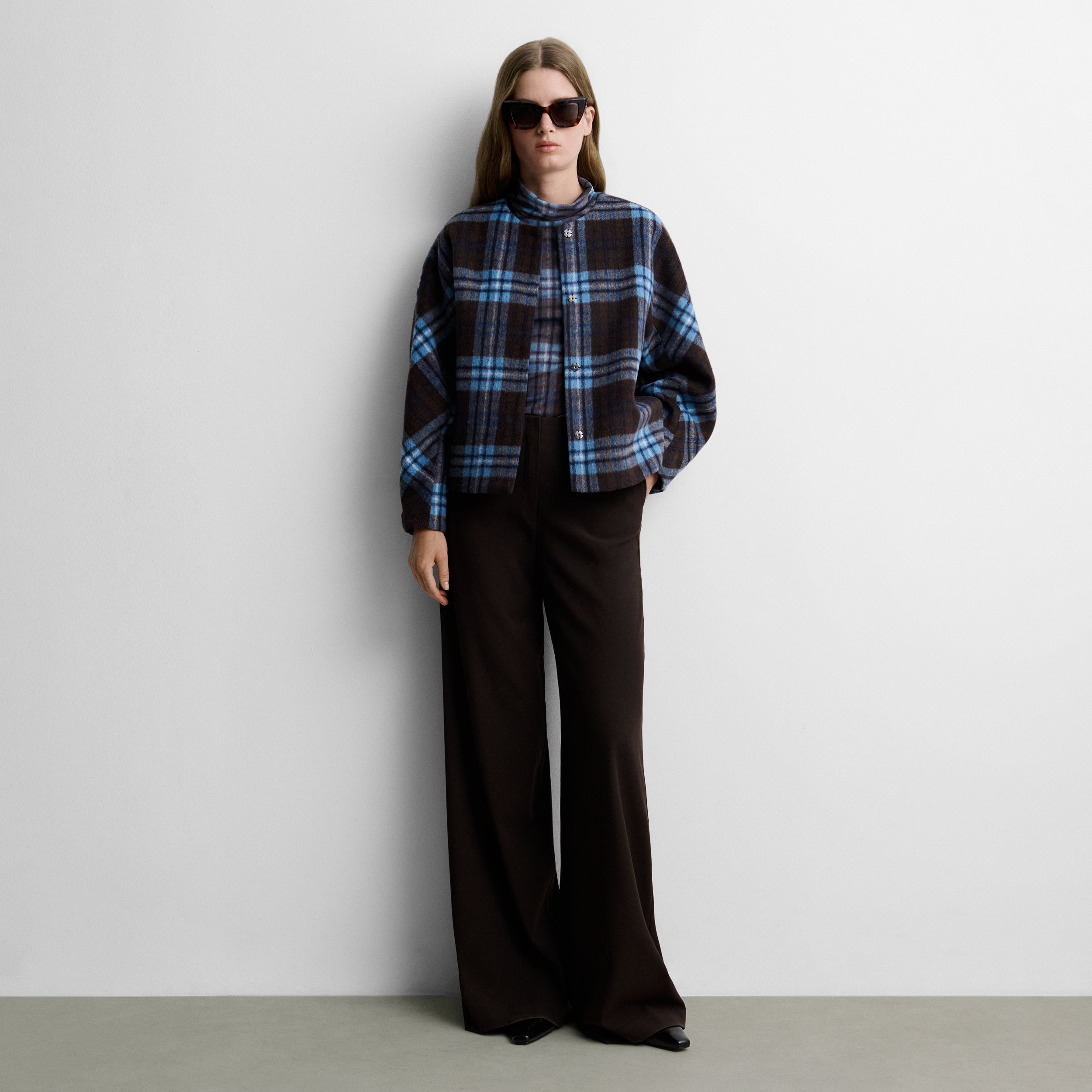 Chaqueta estampado cuadros