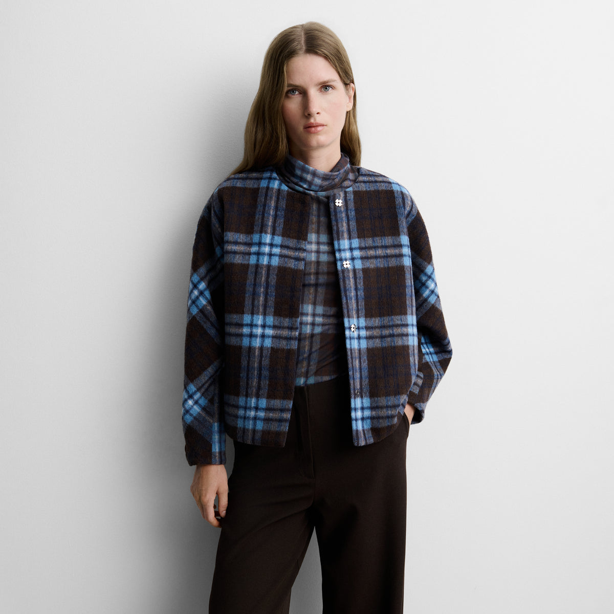 Chaqueta estampado cuadros