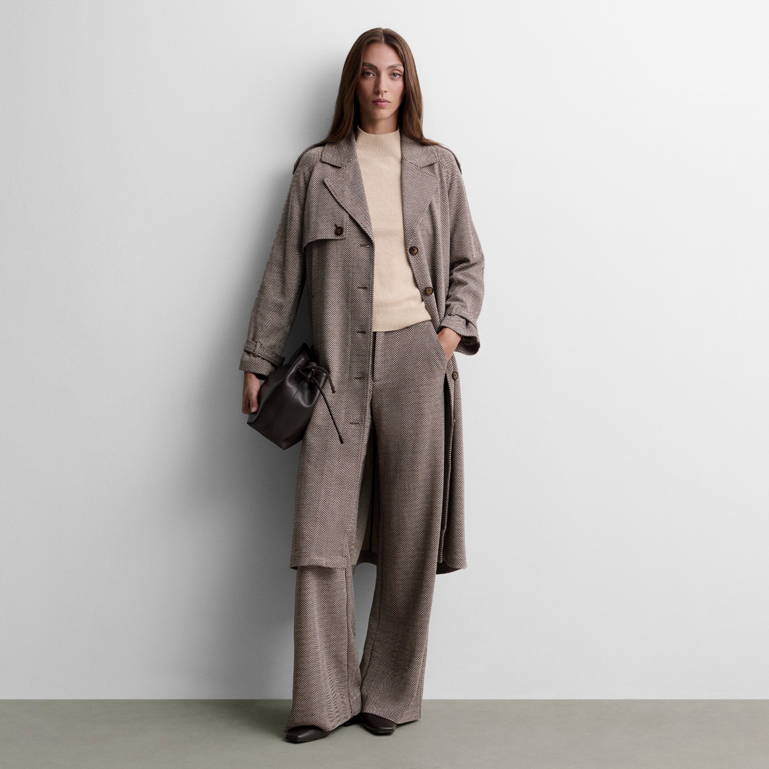 Gabardina larga espiga