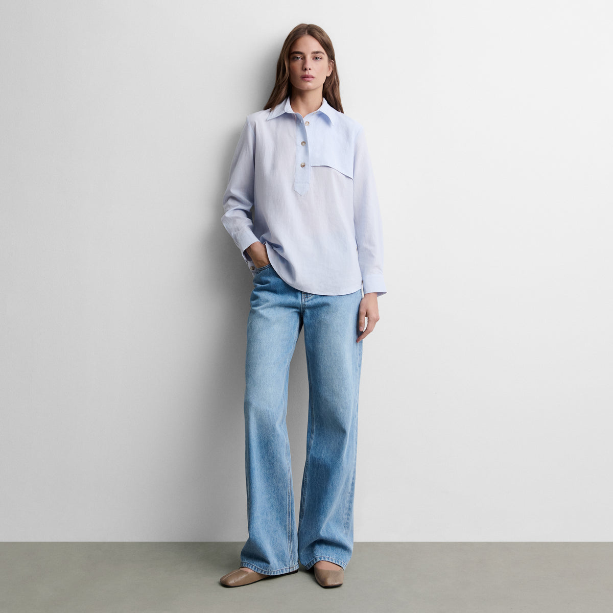 Blusa fluida botones