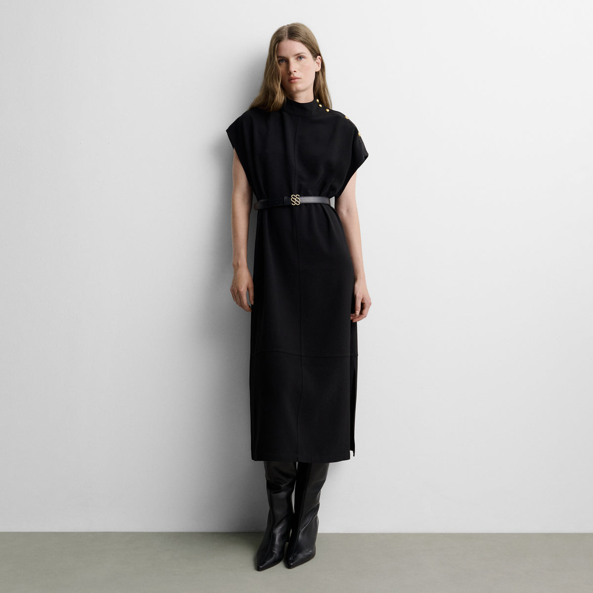 Vestido midi recto