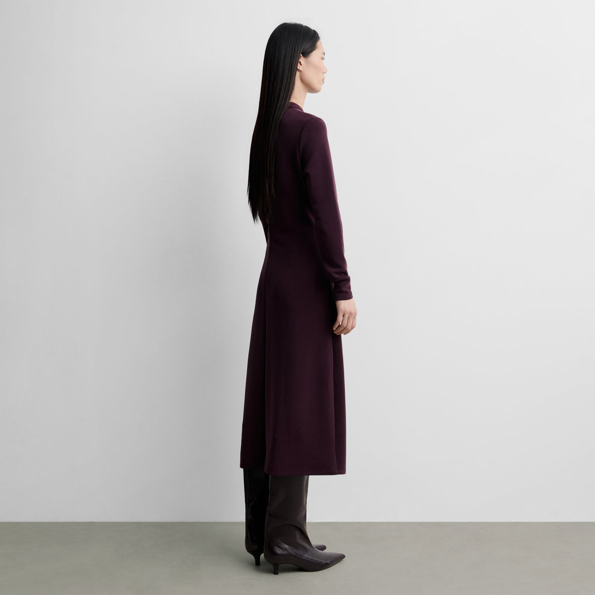 Vestido drapeado lateral