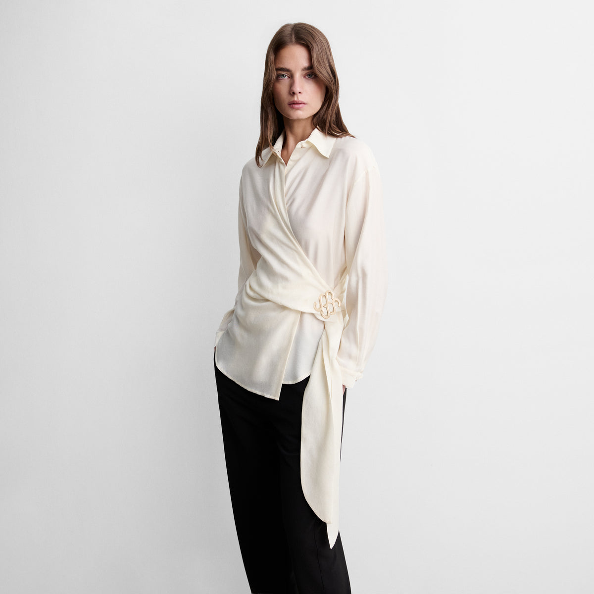 Blusa fluida lazada