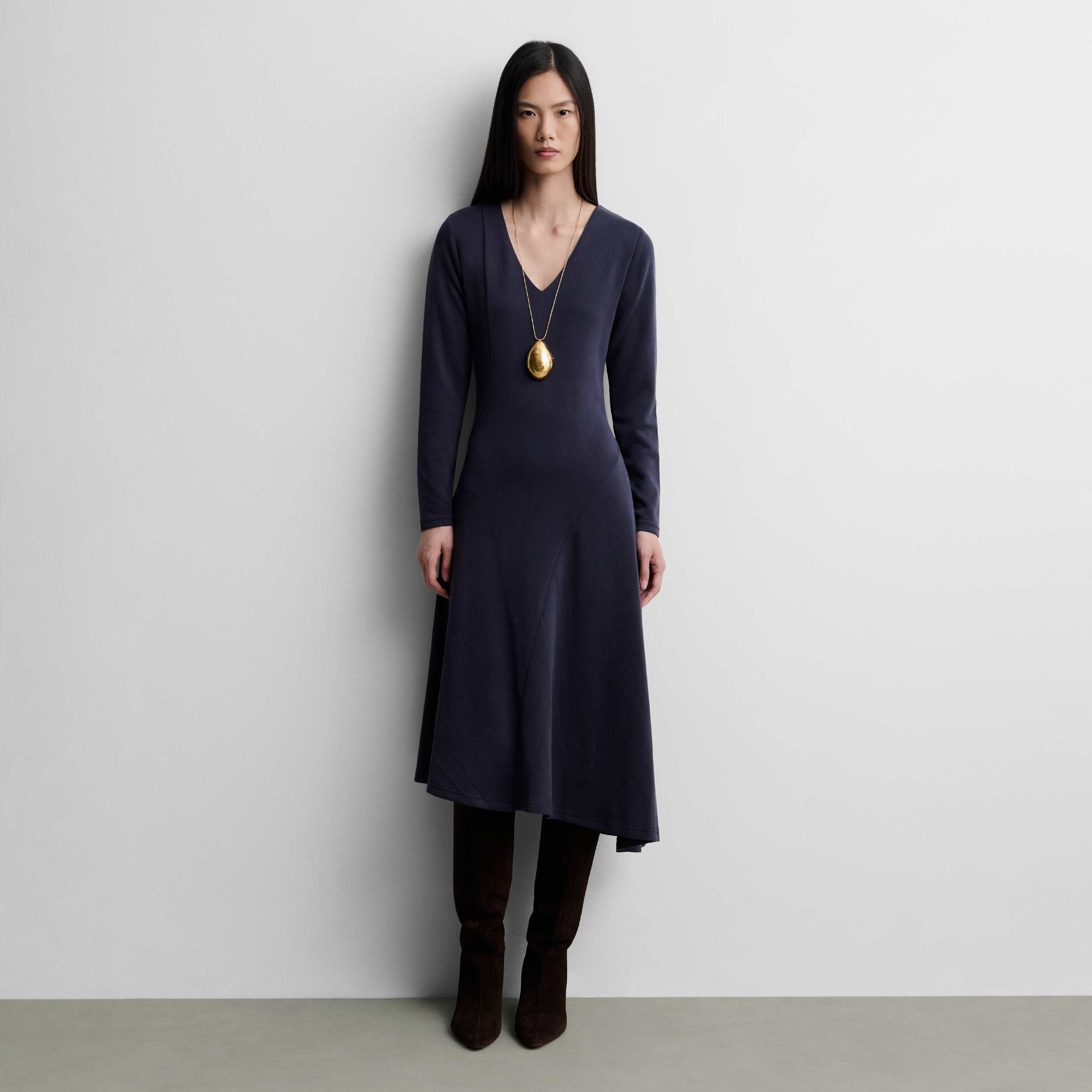 Flared knit dress