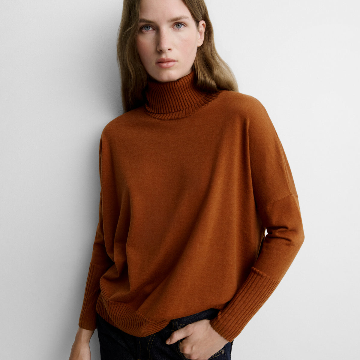 Pull oversize col montant