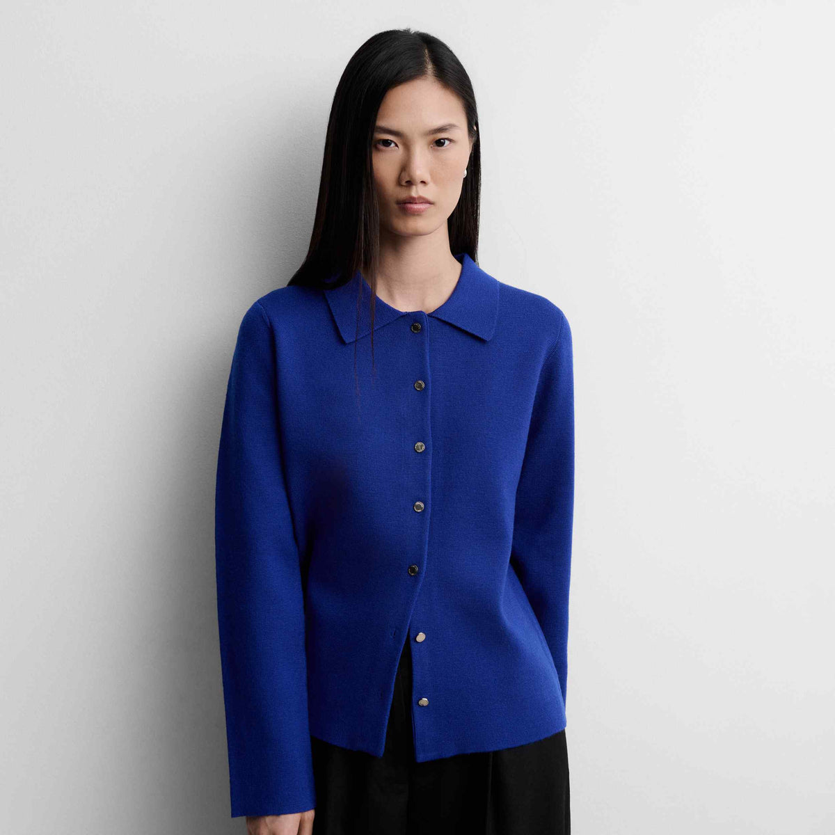 Technical knit cardigan