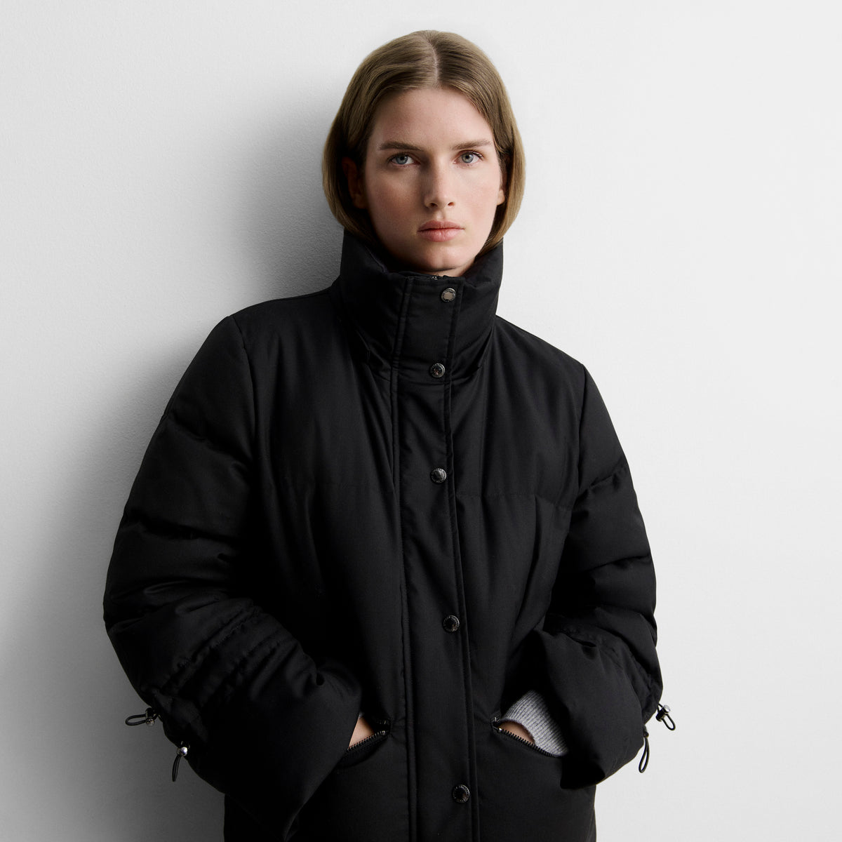 Short quilted puffer jacket