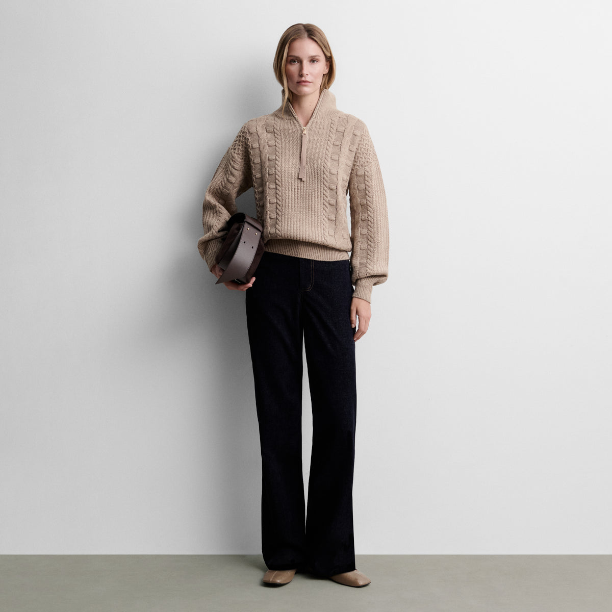 Cable-knit sweater