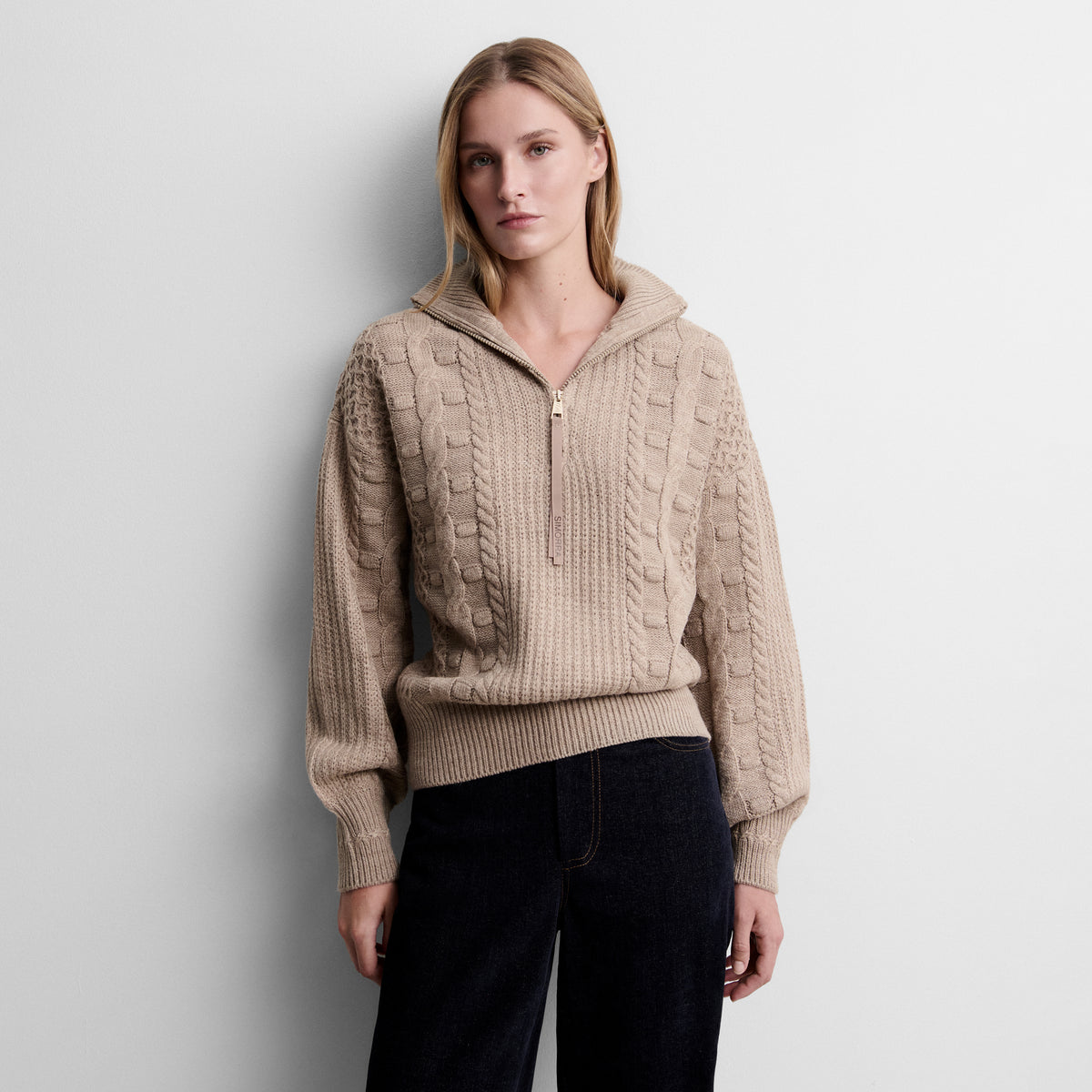 Cable-knit sweater