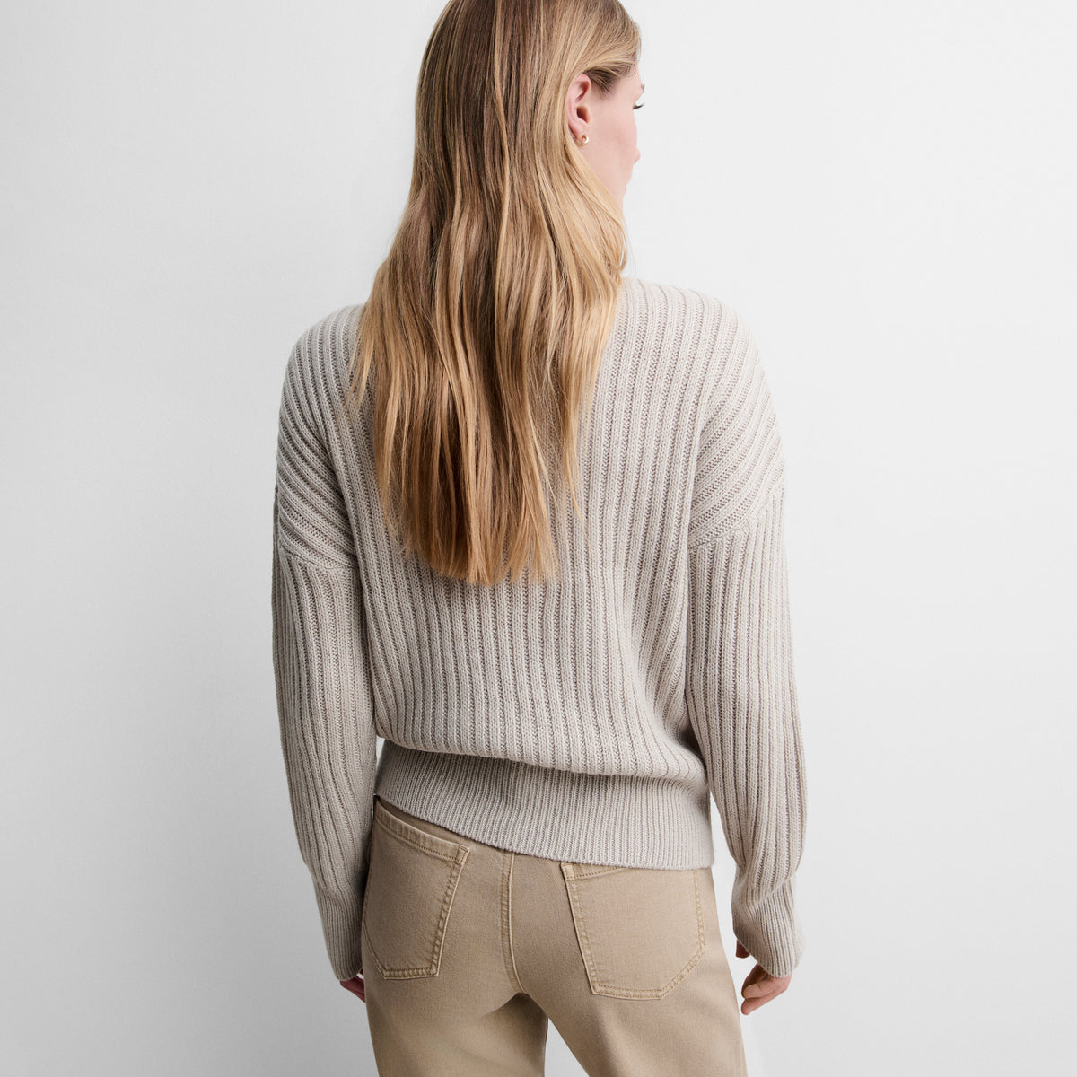 High-neck knit sweater