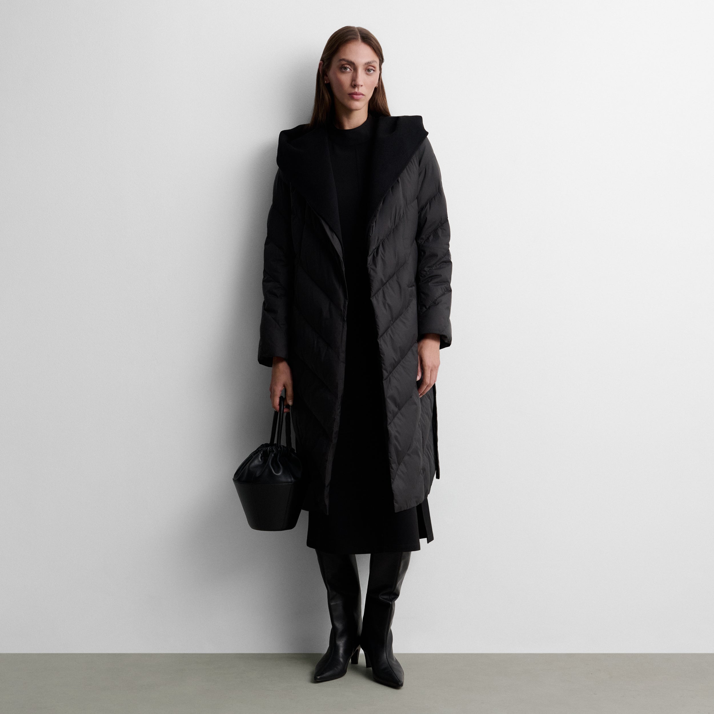 Long hooded parka