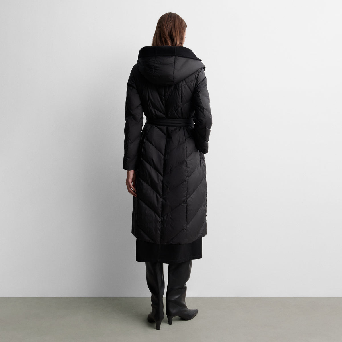 Long hooded parka