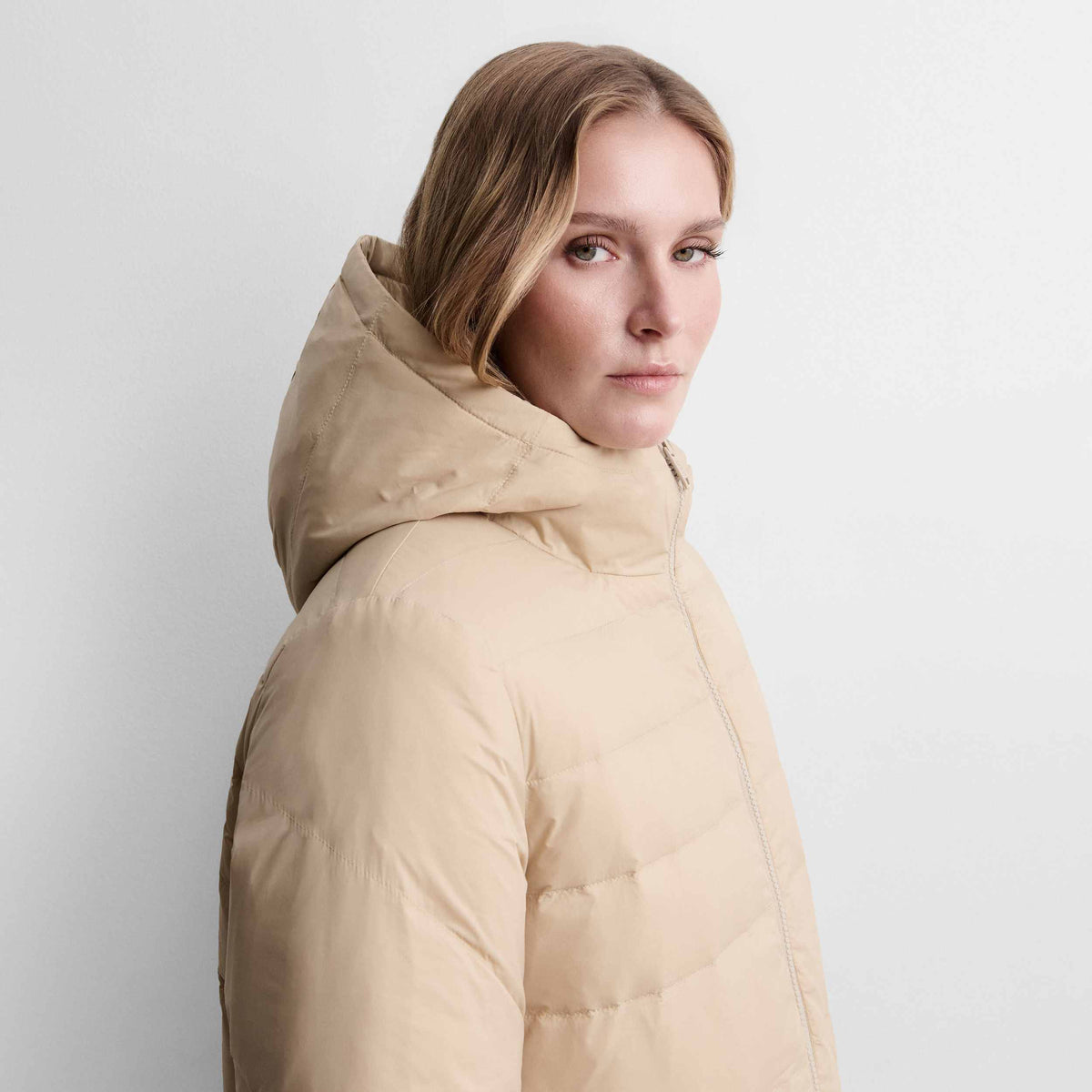 Reversible faux fur parka