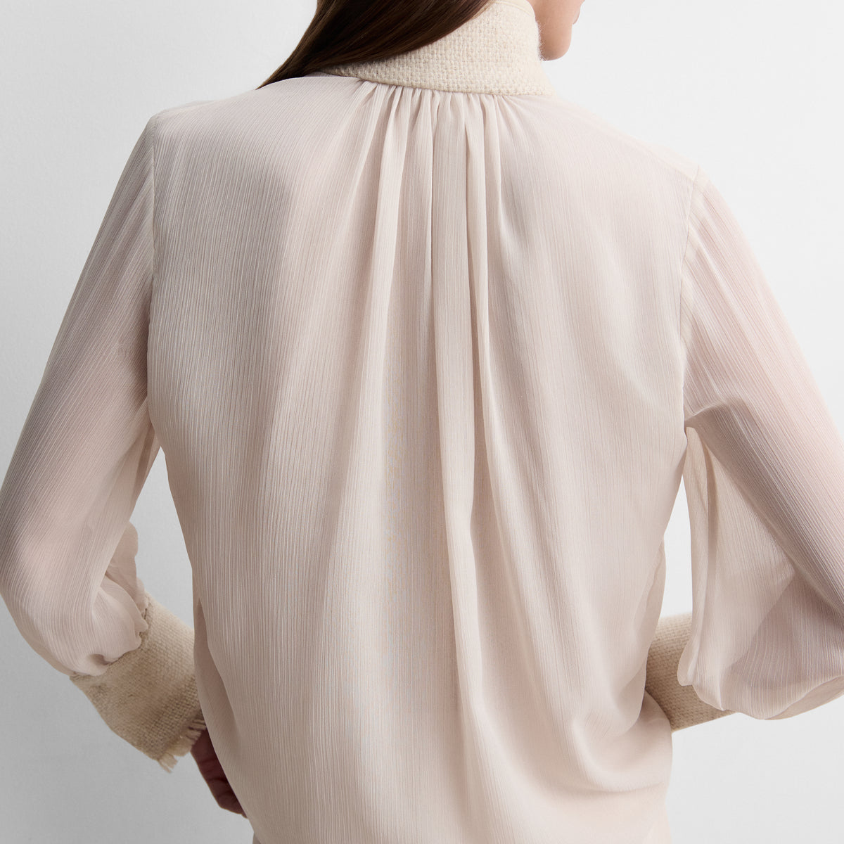 Blusa gasa bimateria
