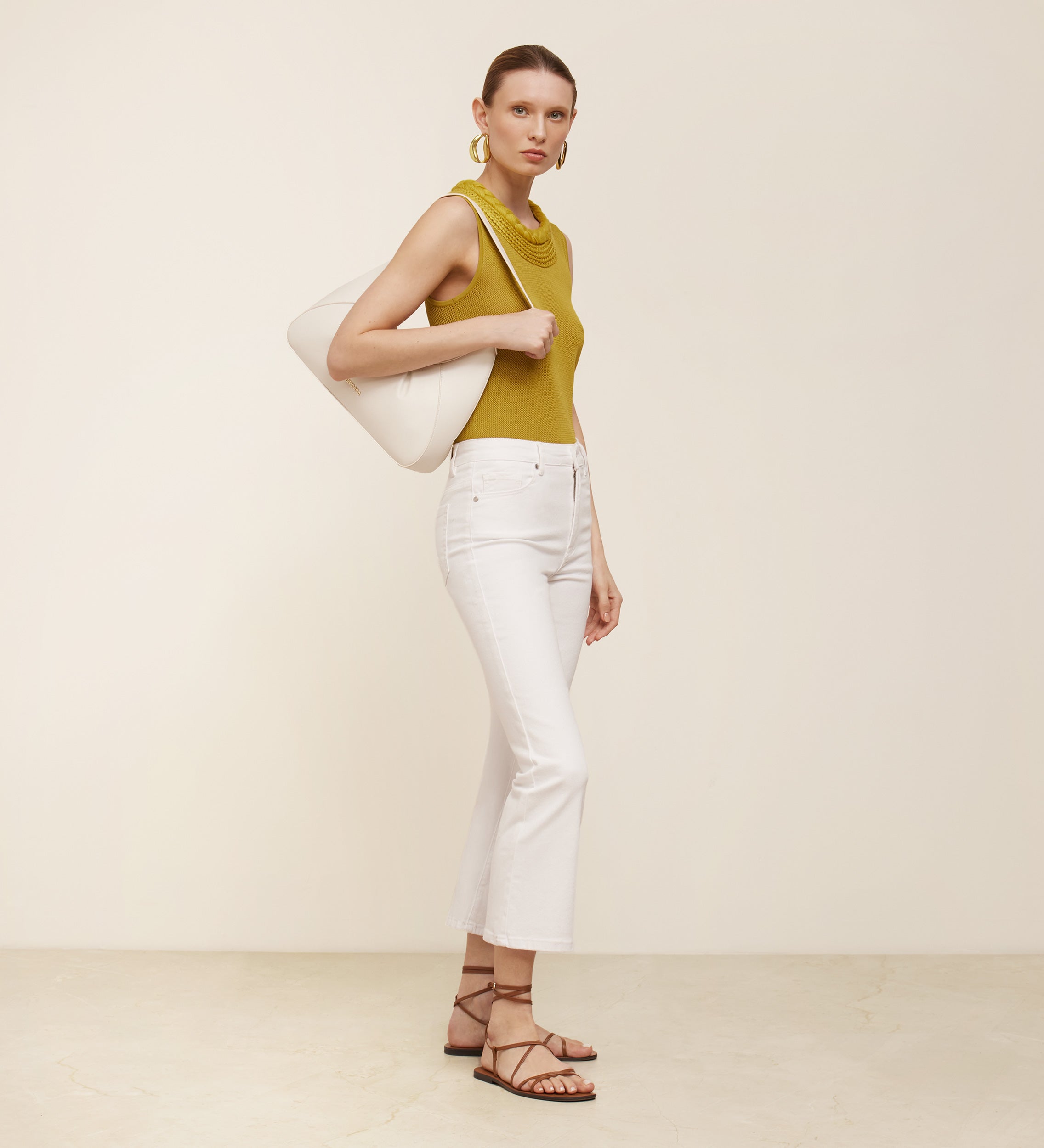 Pantalon court évasé