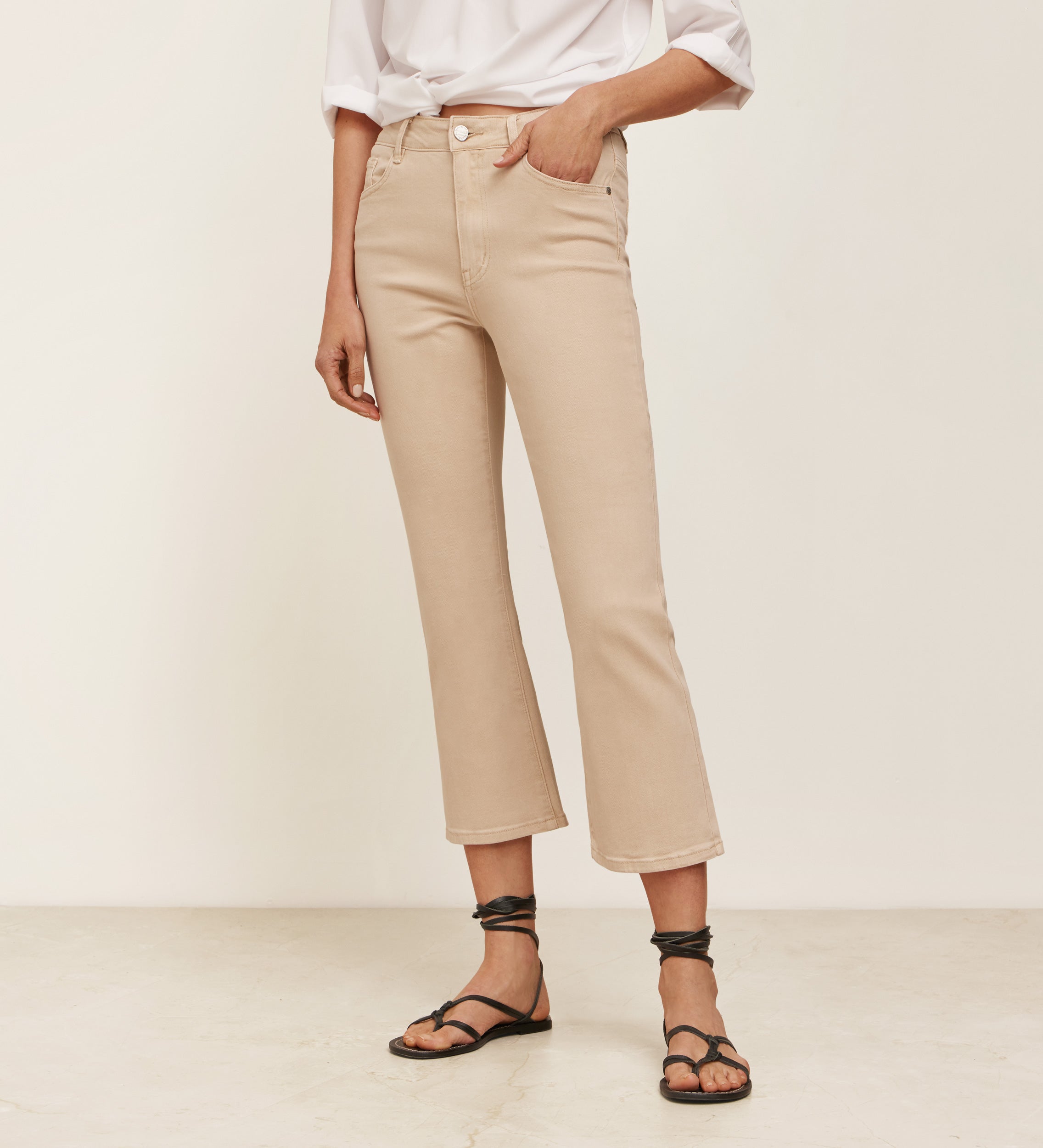 Pantalon court évasé