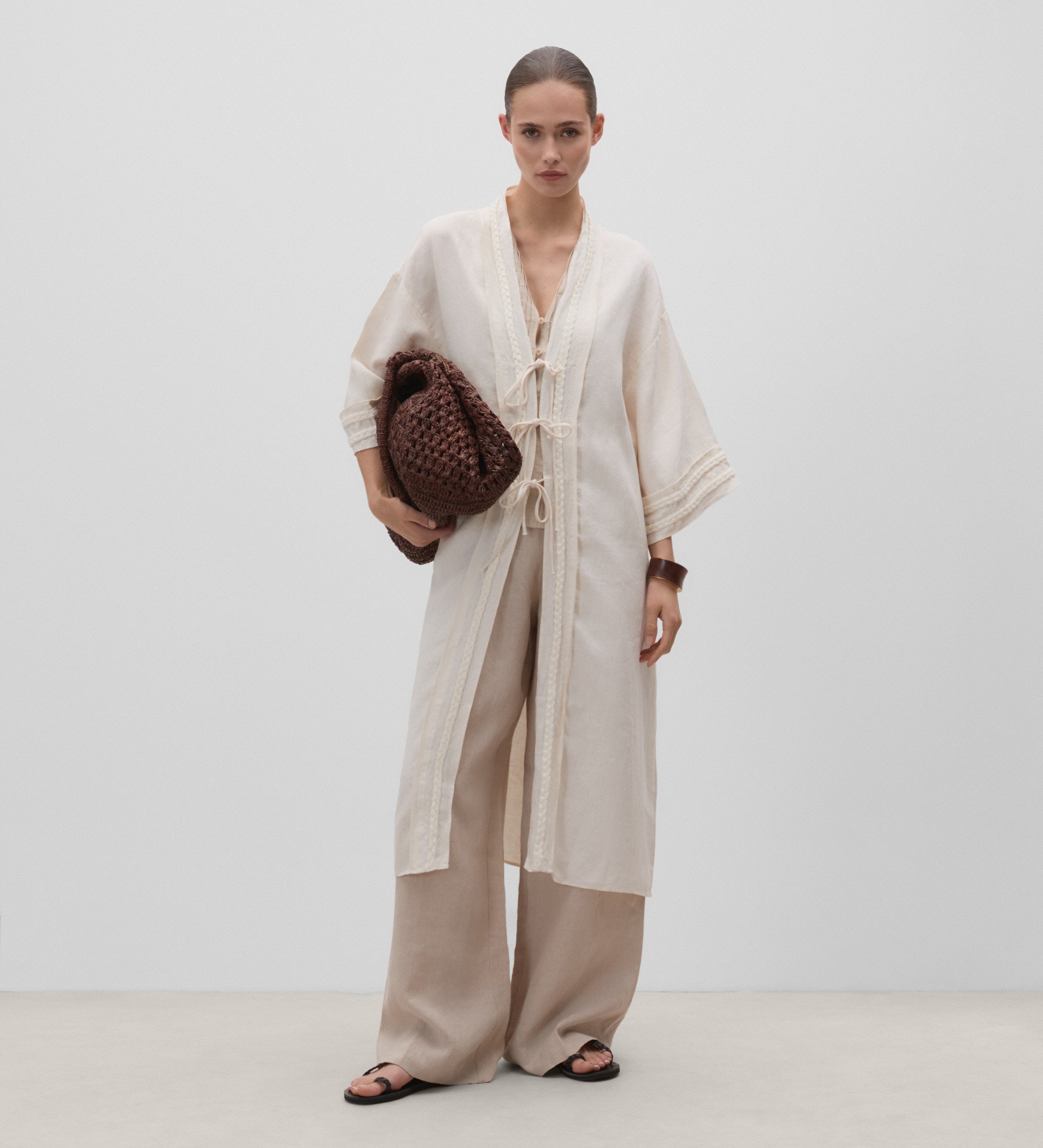 Linen kaftan braids