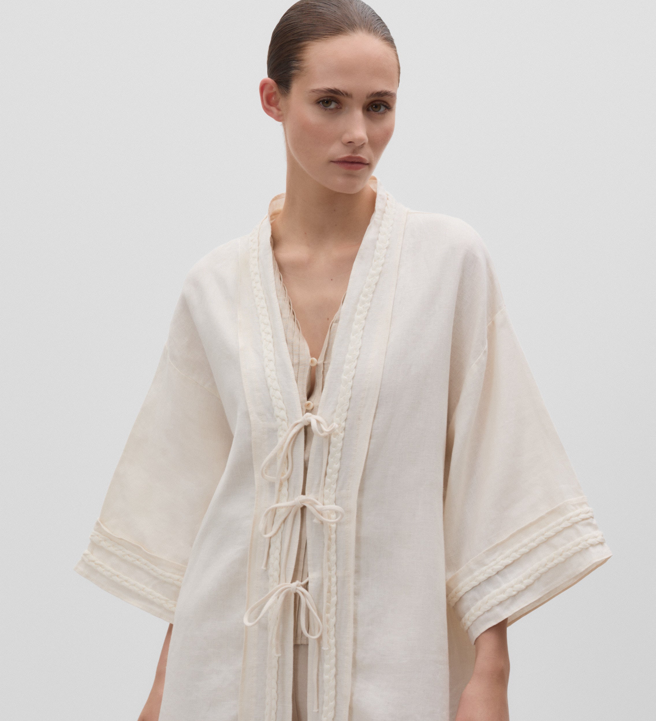 Kaftan lino trenzas