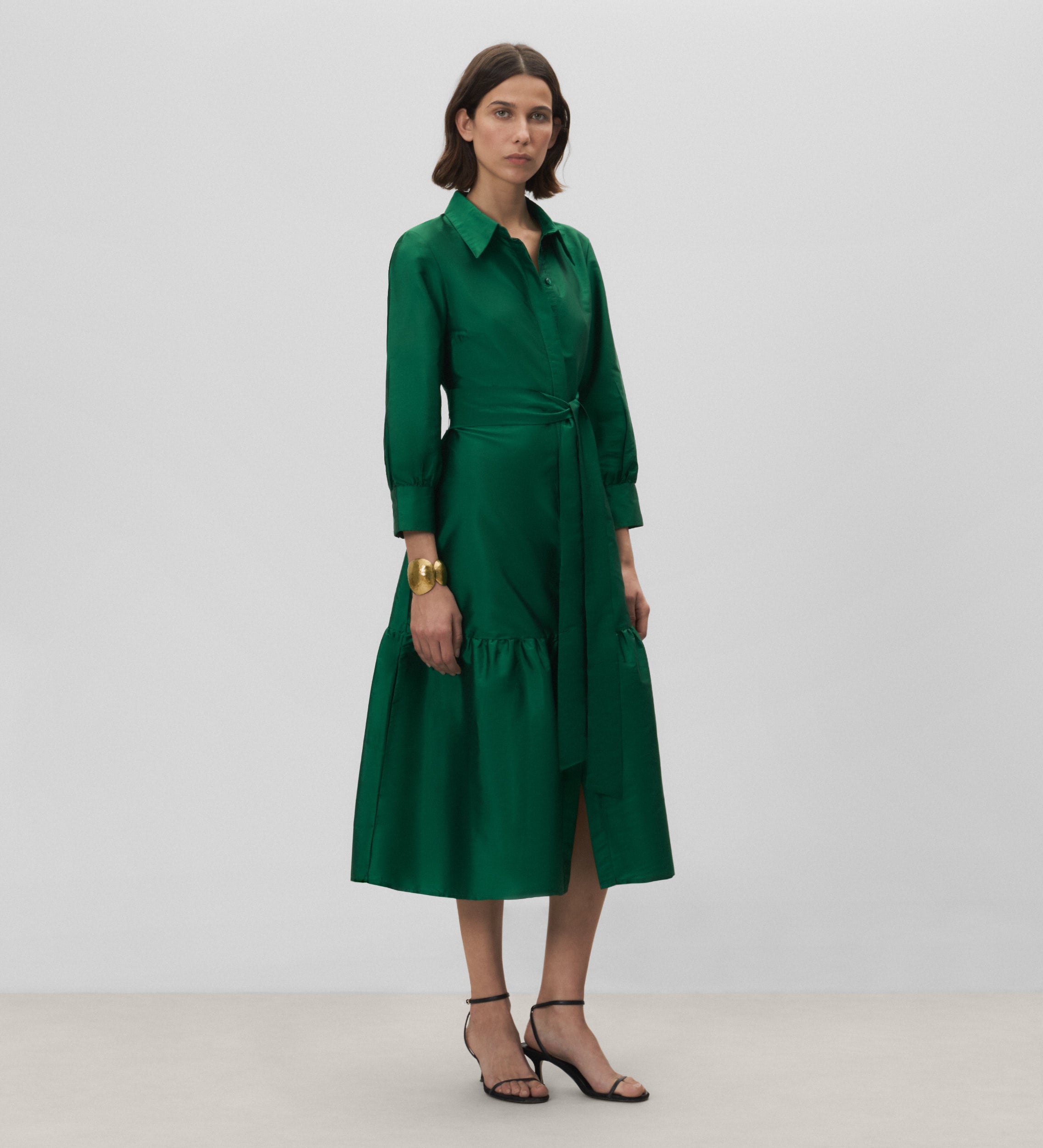Robe chemise en taffetas