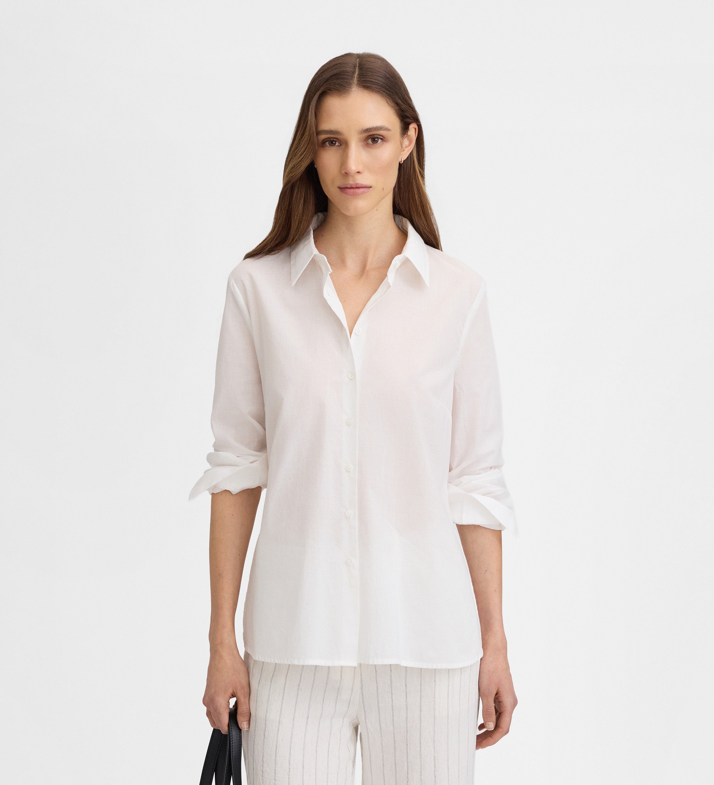 Camisa recta algodón