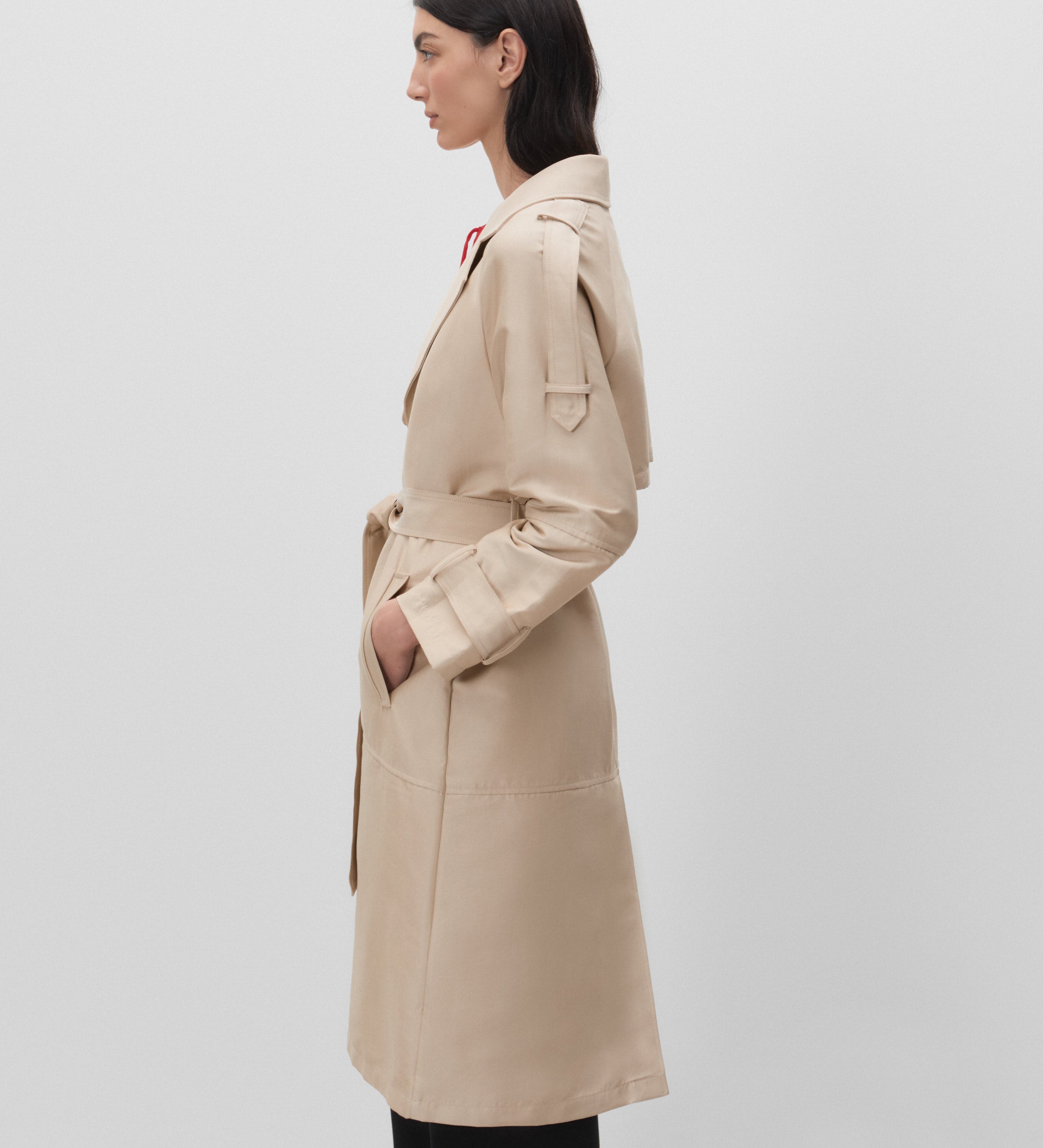 Trench-coat avec ceinture à nouer