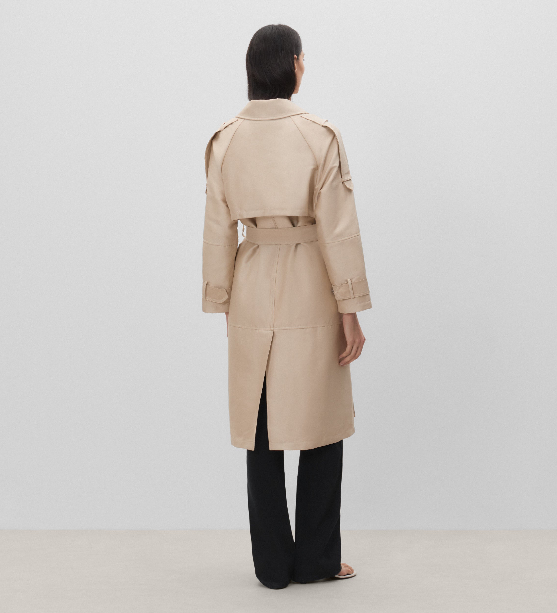 Trench-coat avec ceinture à nouer
