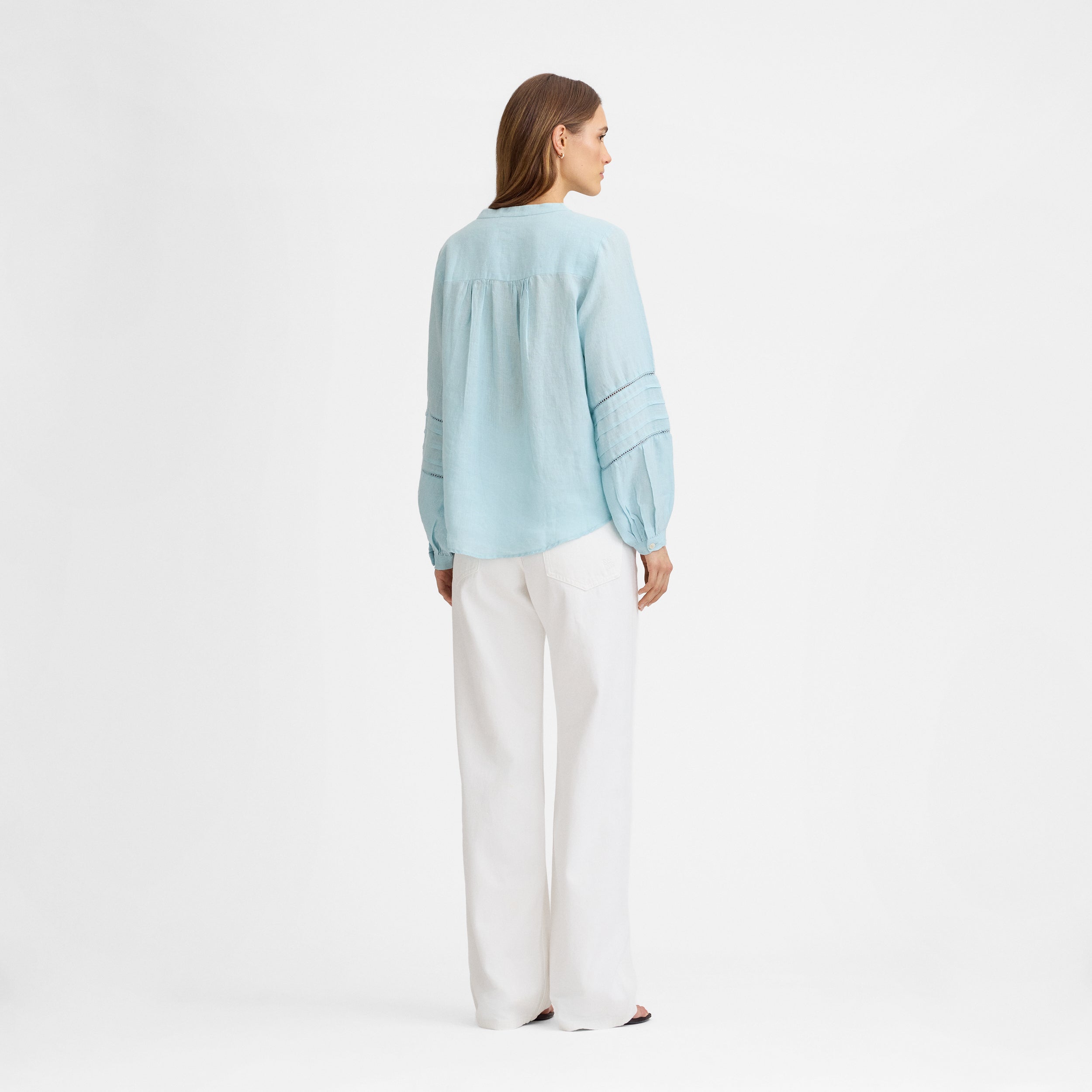 Blusa lino bordados