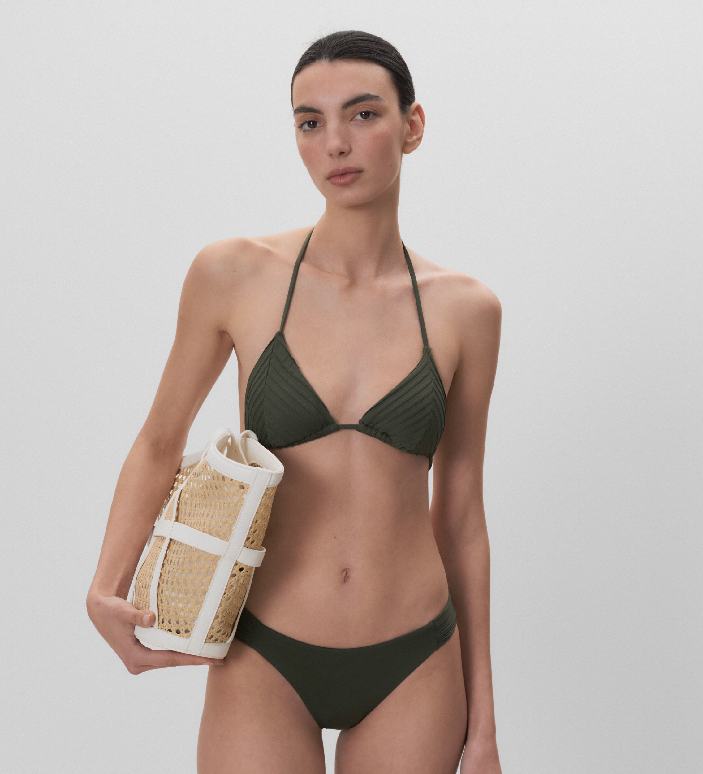 Top de bikini textura triangular