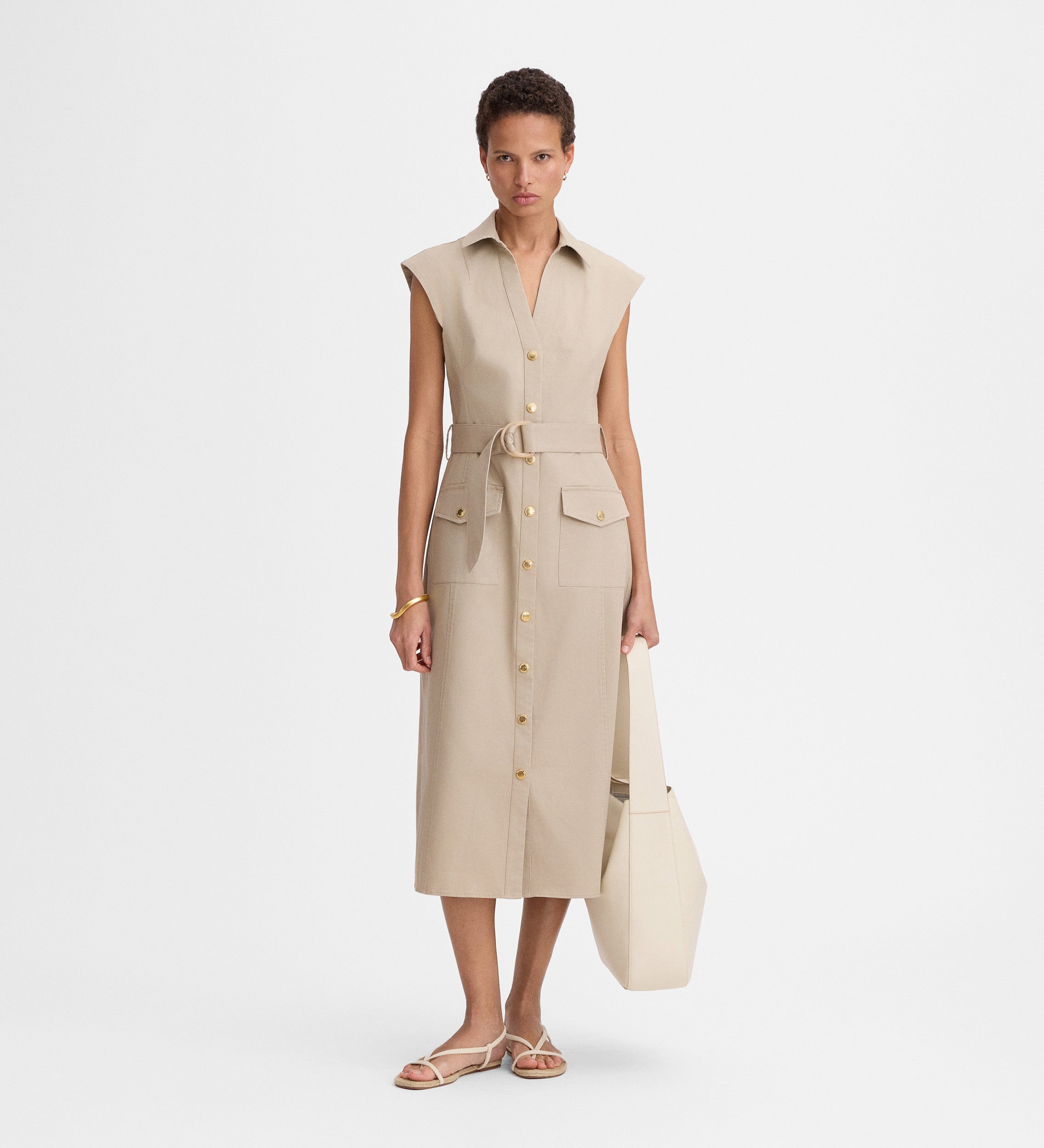 Vestido midi sahariano