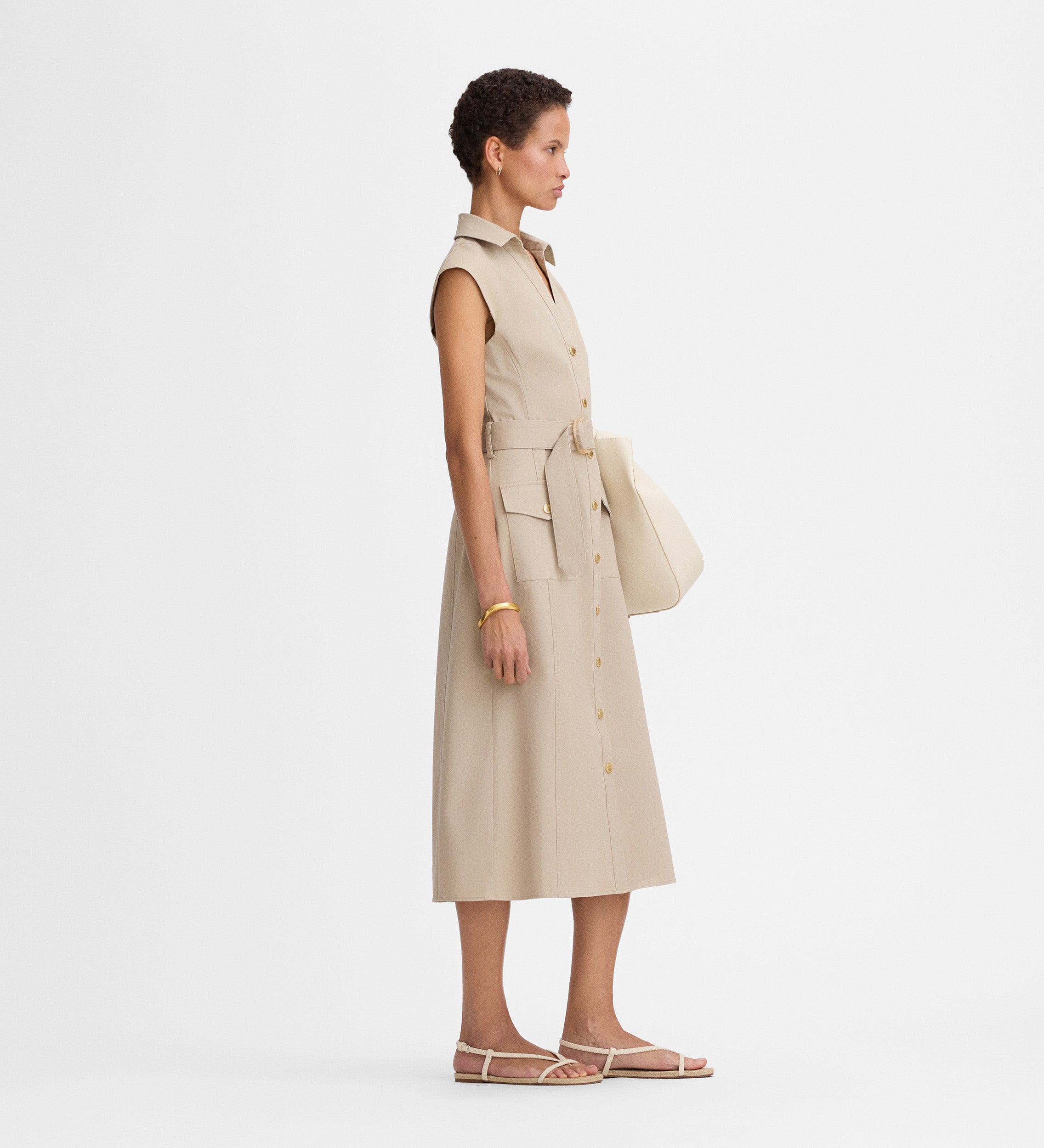 Vestido midi sahariano
