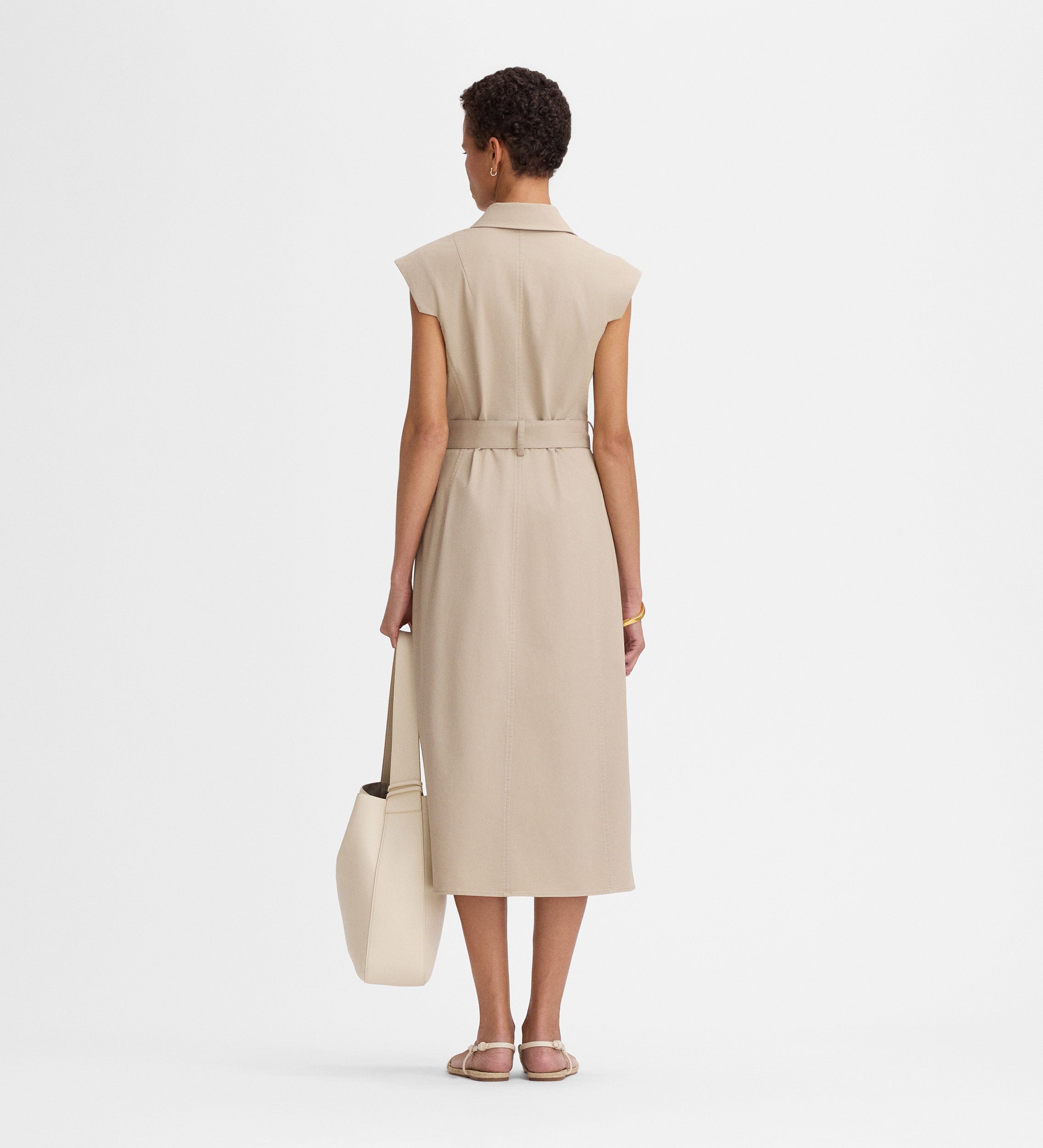 Vestido midi sahariano