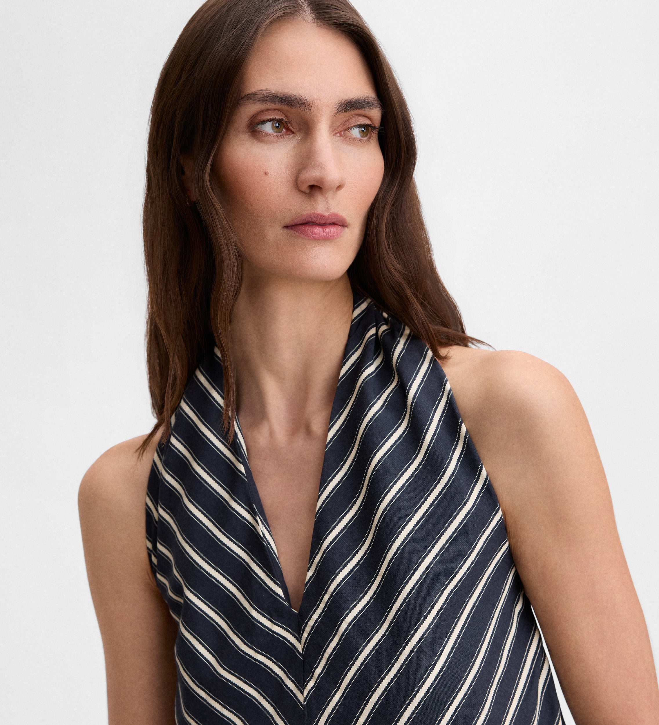 Top halter rayas