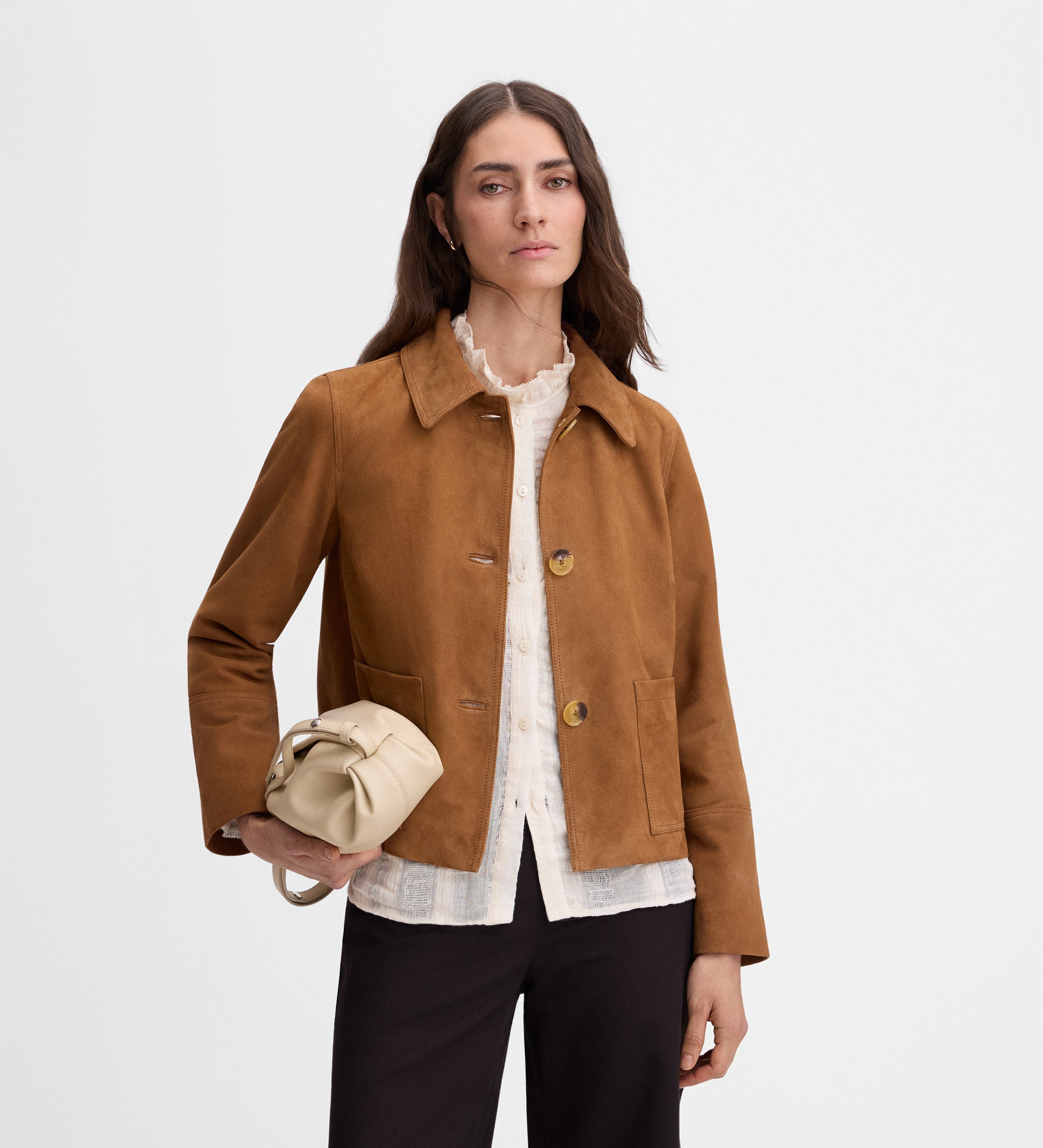 Veste courte en daim
