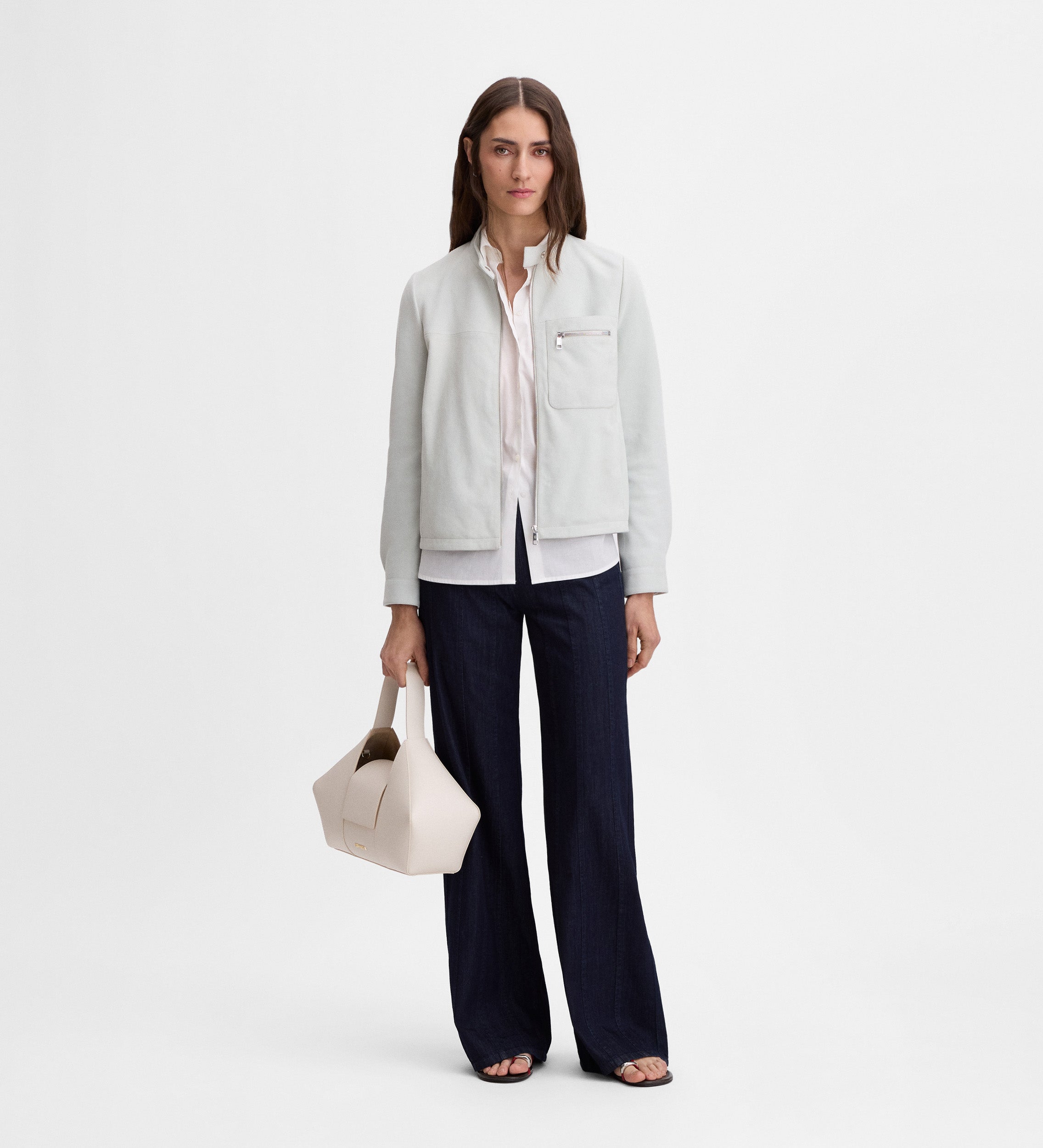 Short suede jacket