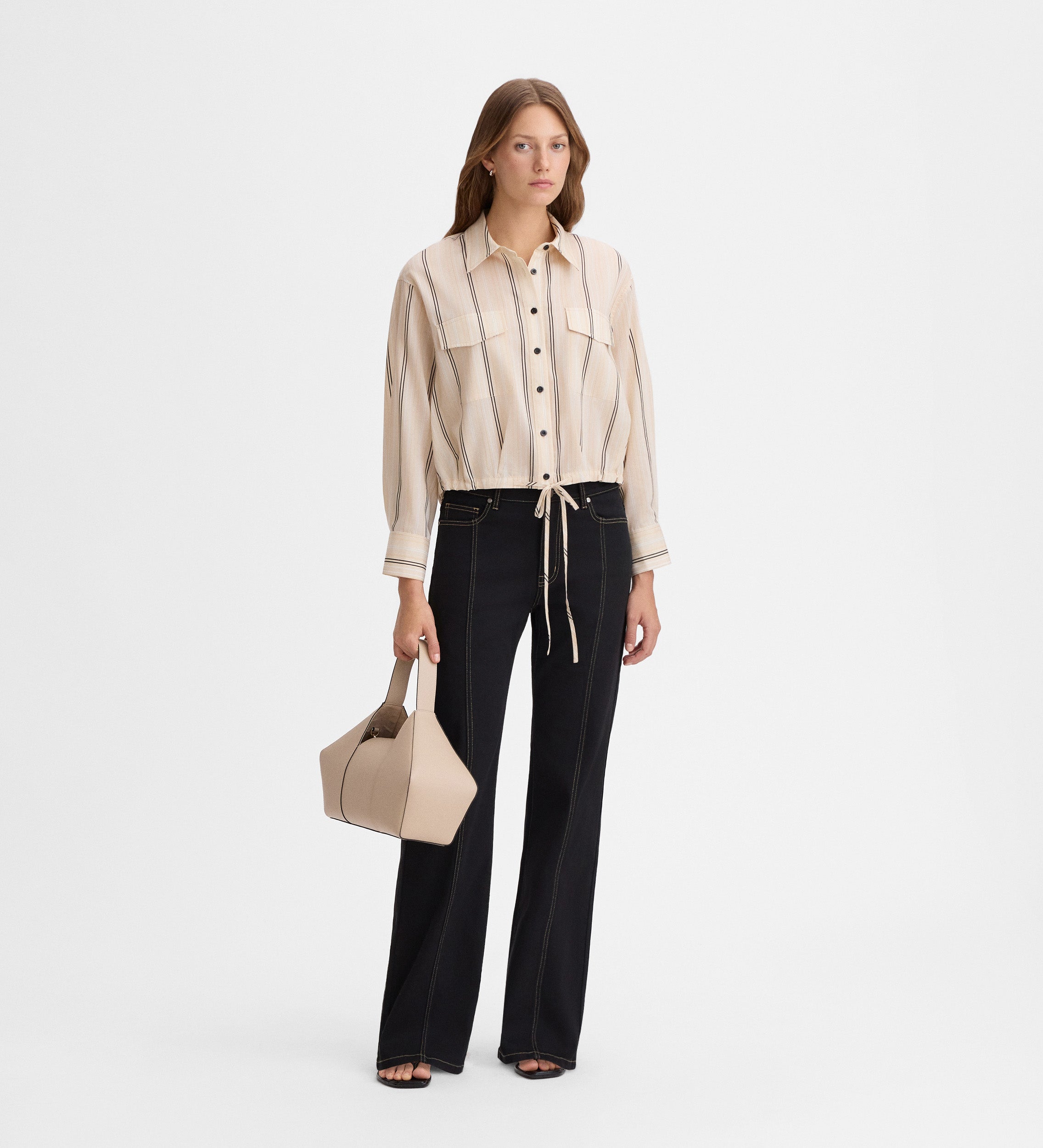 Camisa crop rayas
