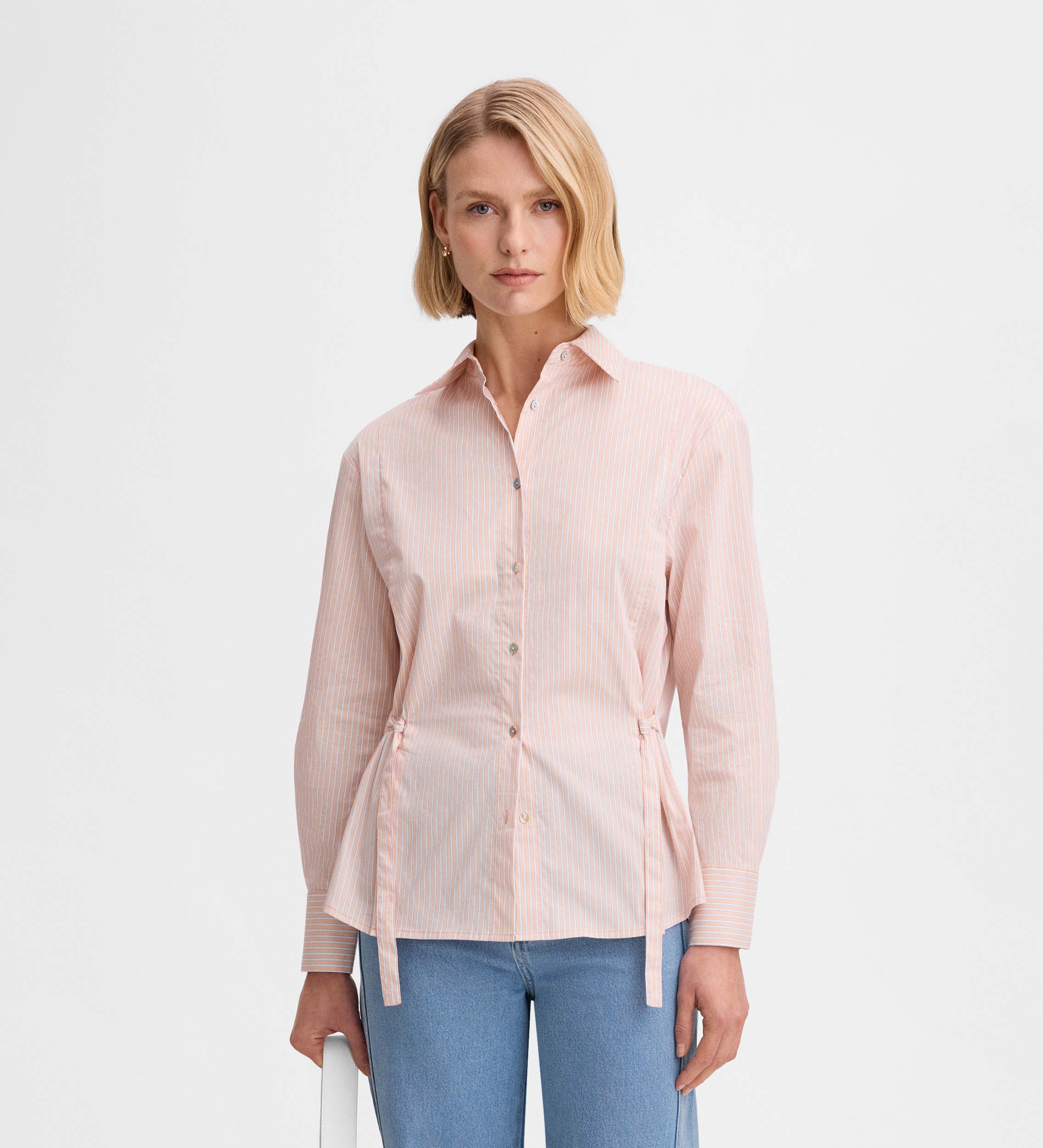 Camisa rayas con ceñidor