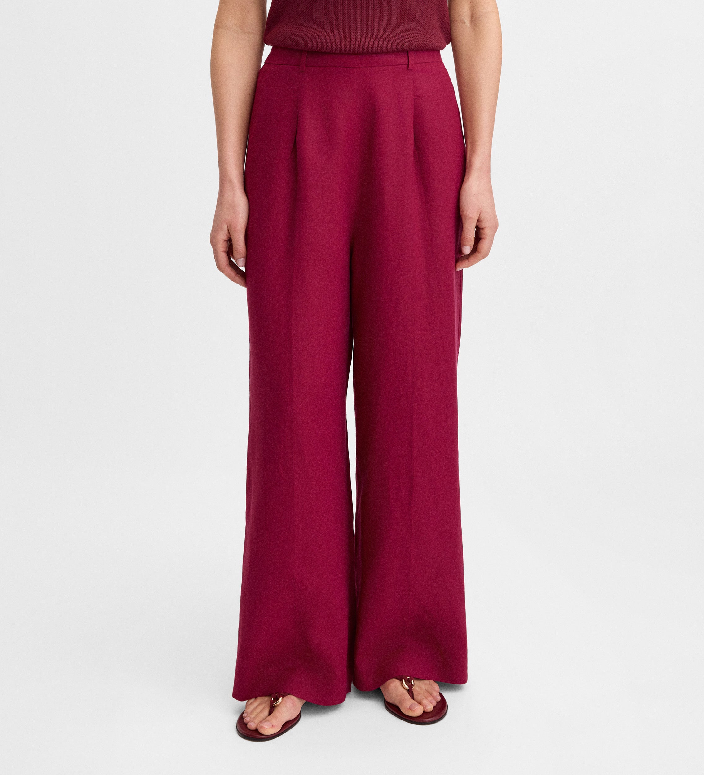 Pantalón lino pinzas