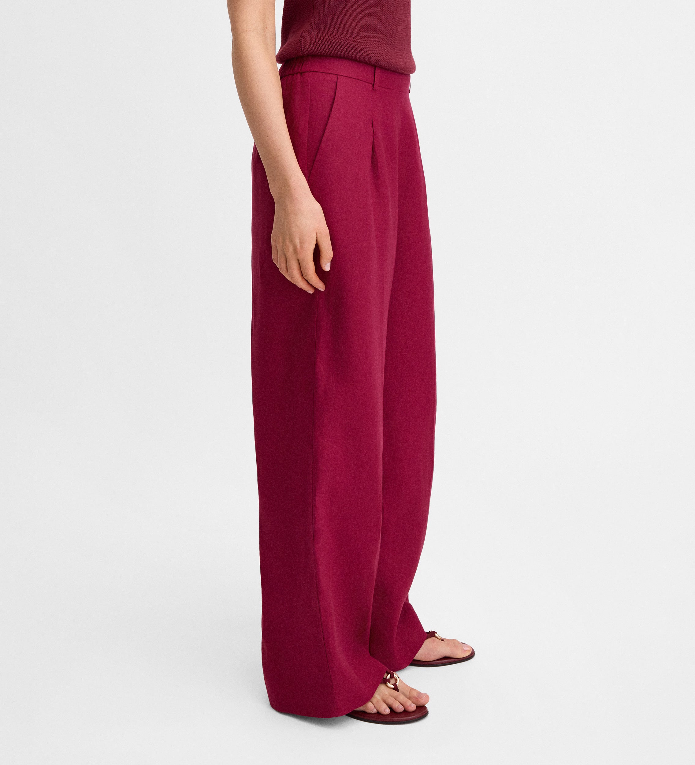 Pantalón lino pinzas