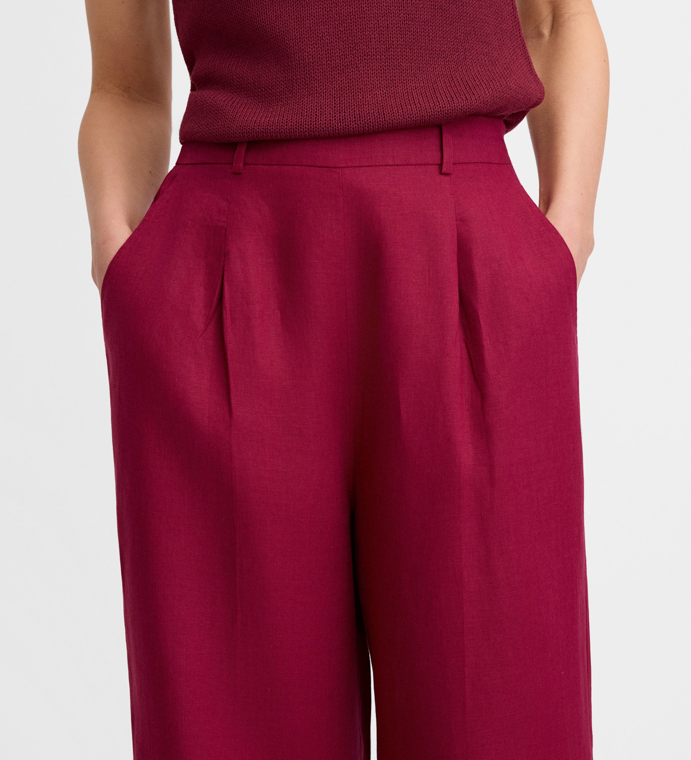 Pantalón lino pinzas
