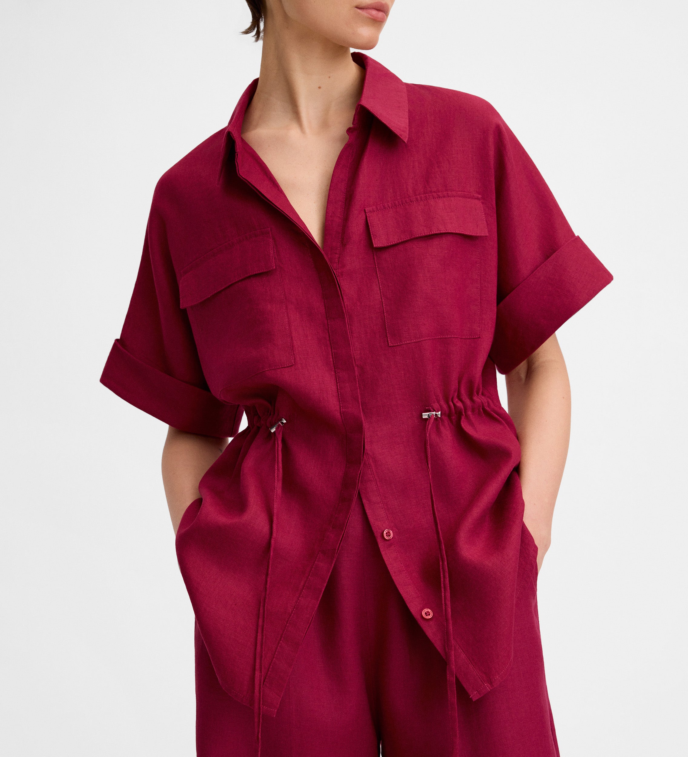 Blusa lino ceñidores
