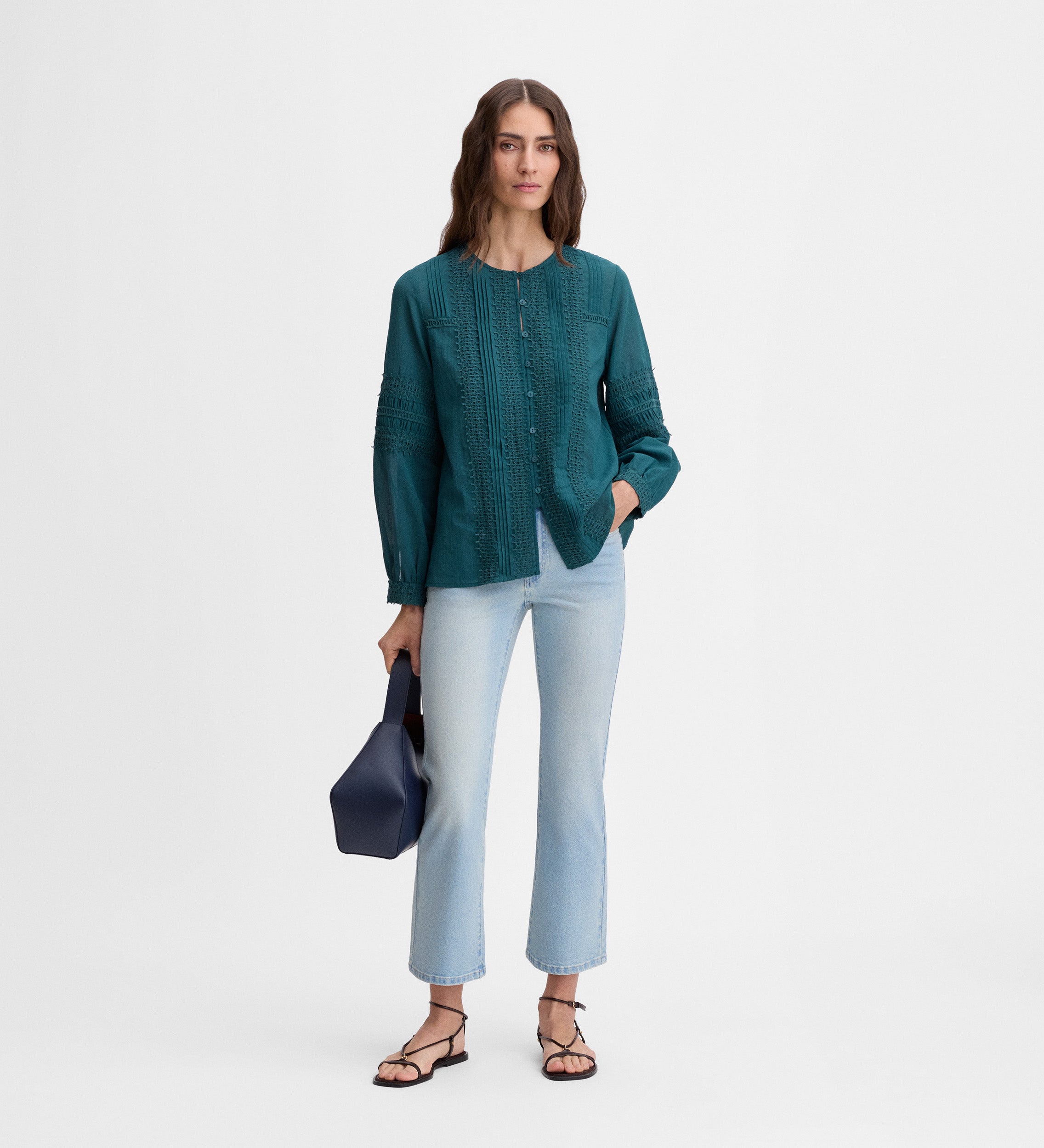 Blusa con pasamanerias