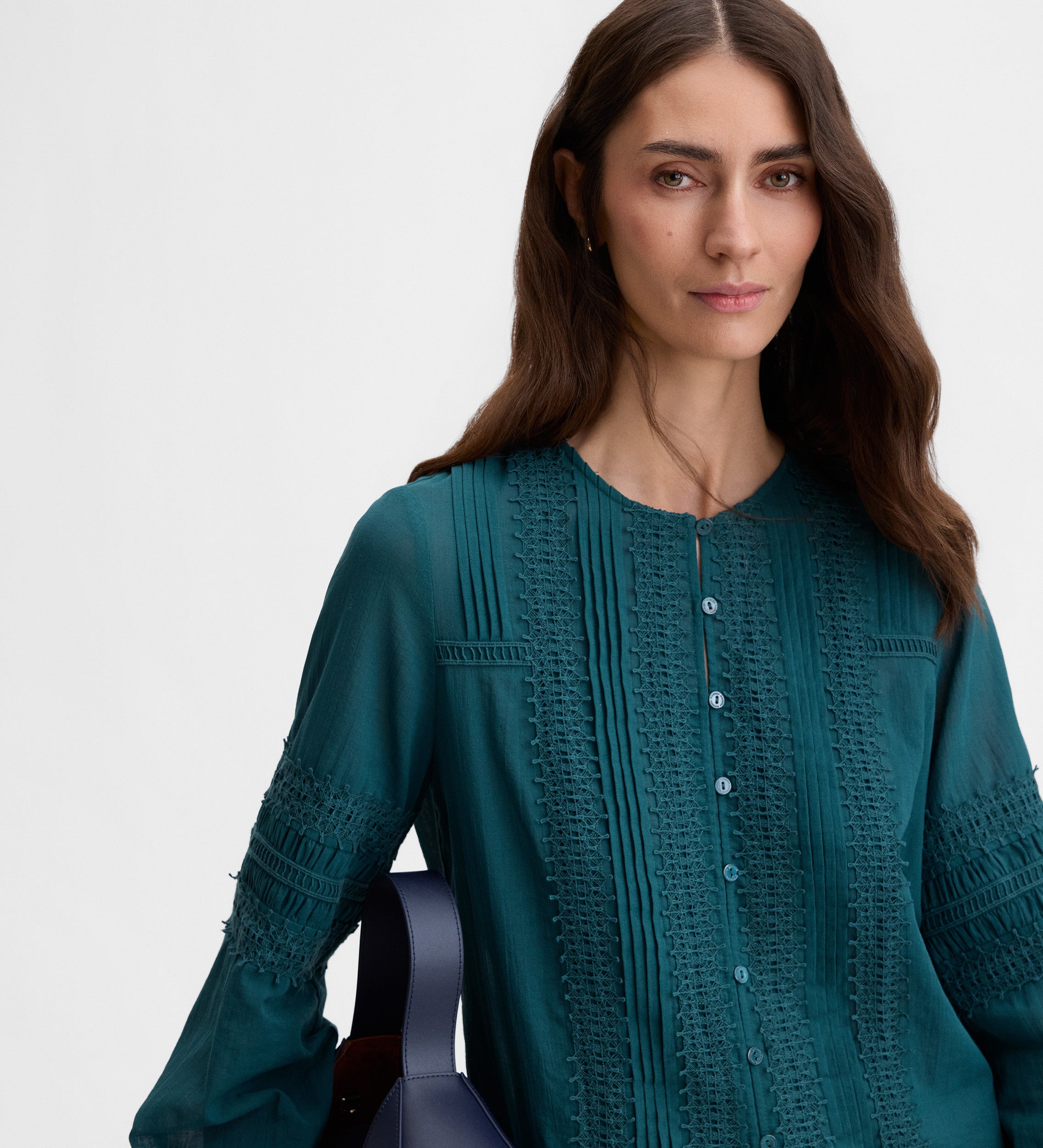 Blusa con pasamanerias