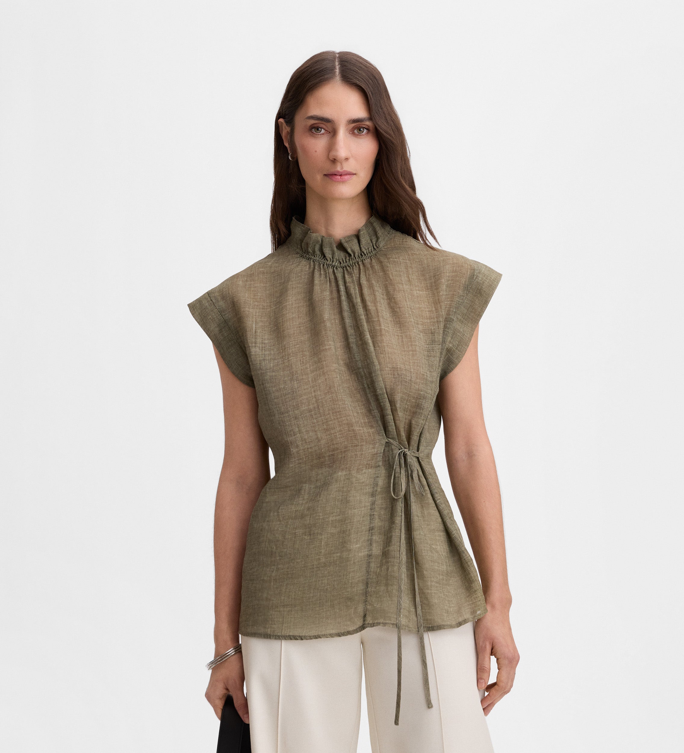 Drop-shoulder top