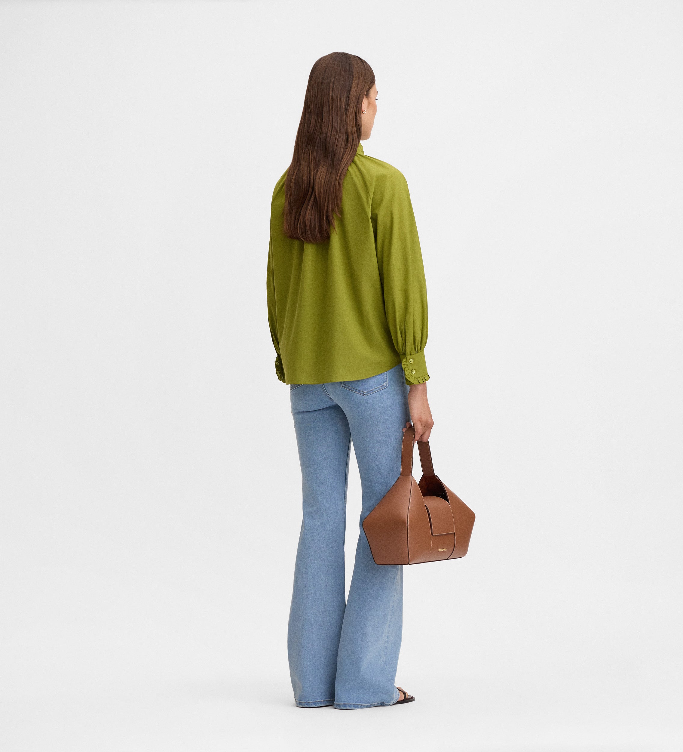 Blusa algodón volante