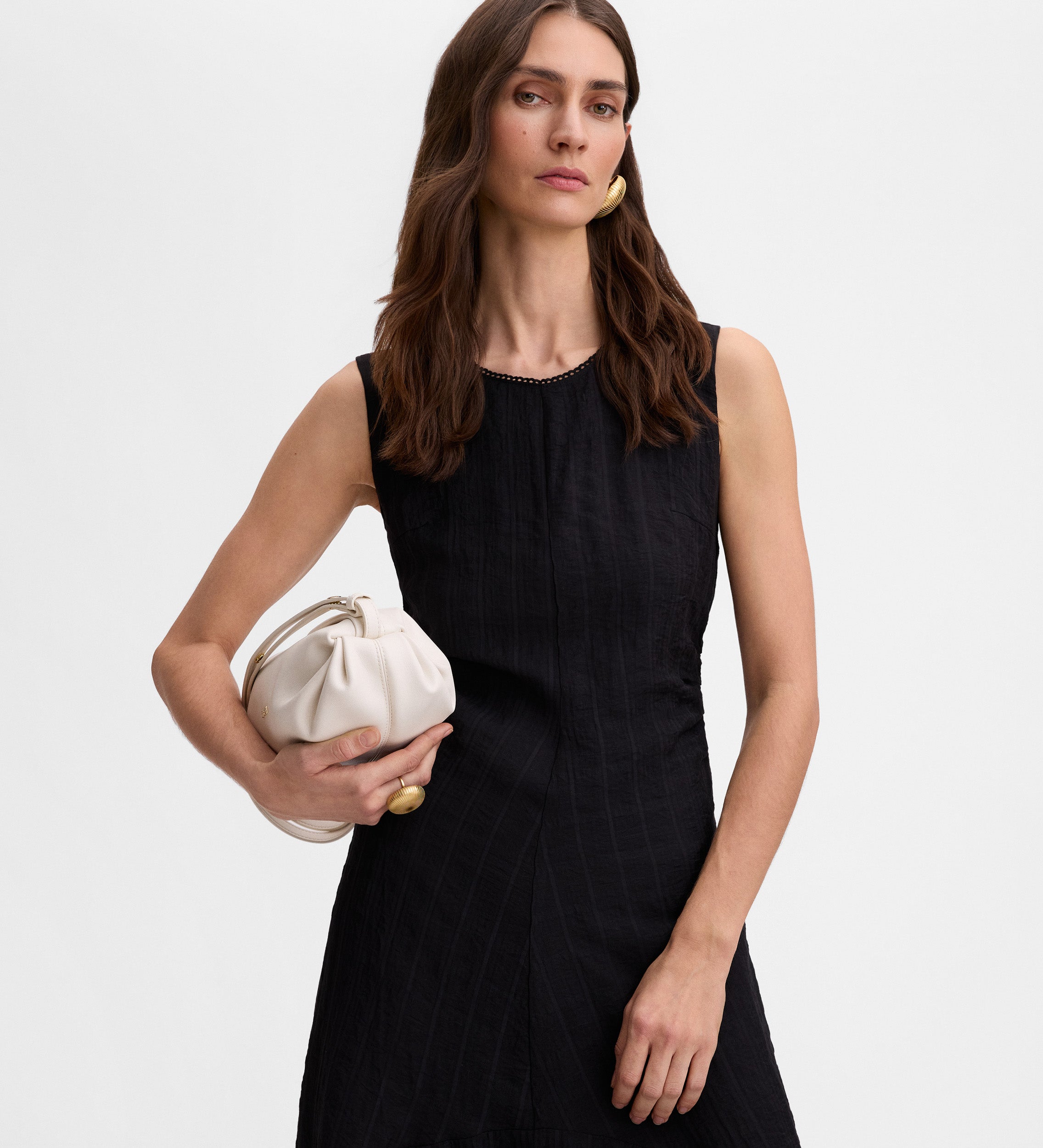 Vestido midi fruncidos