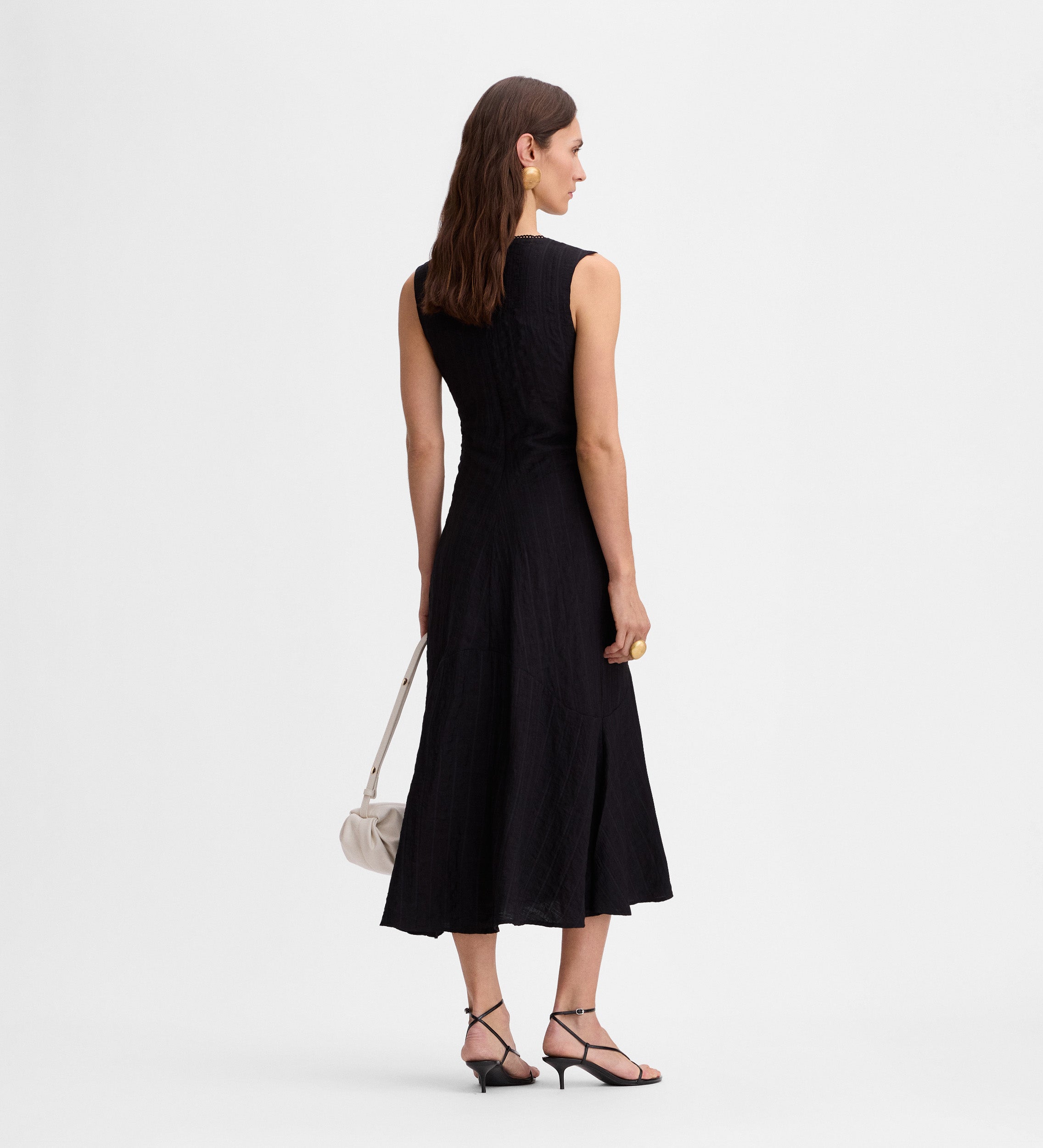 Vestido midi fruncidos