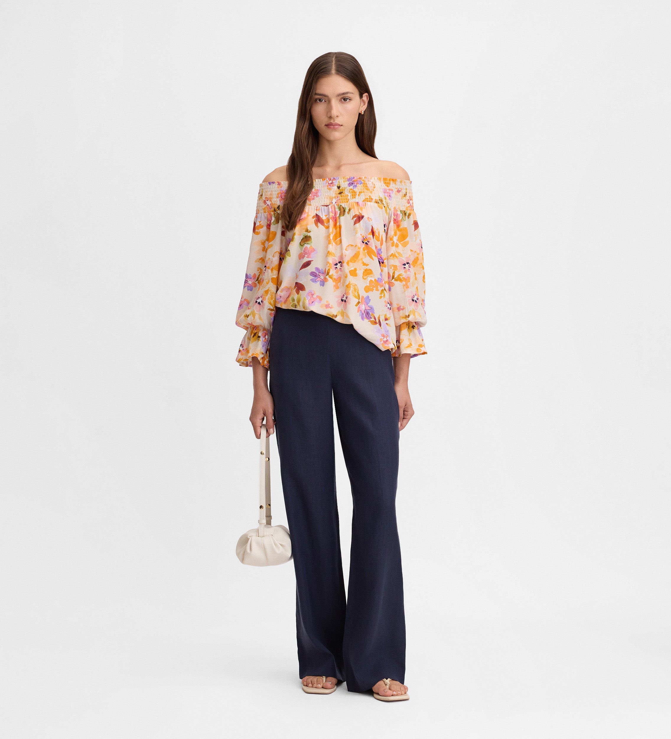 Blusa fluida estampada