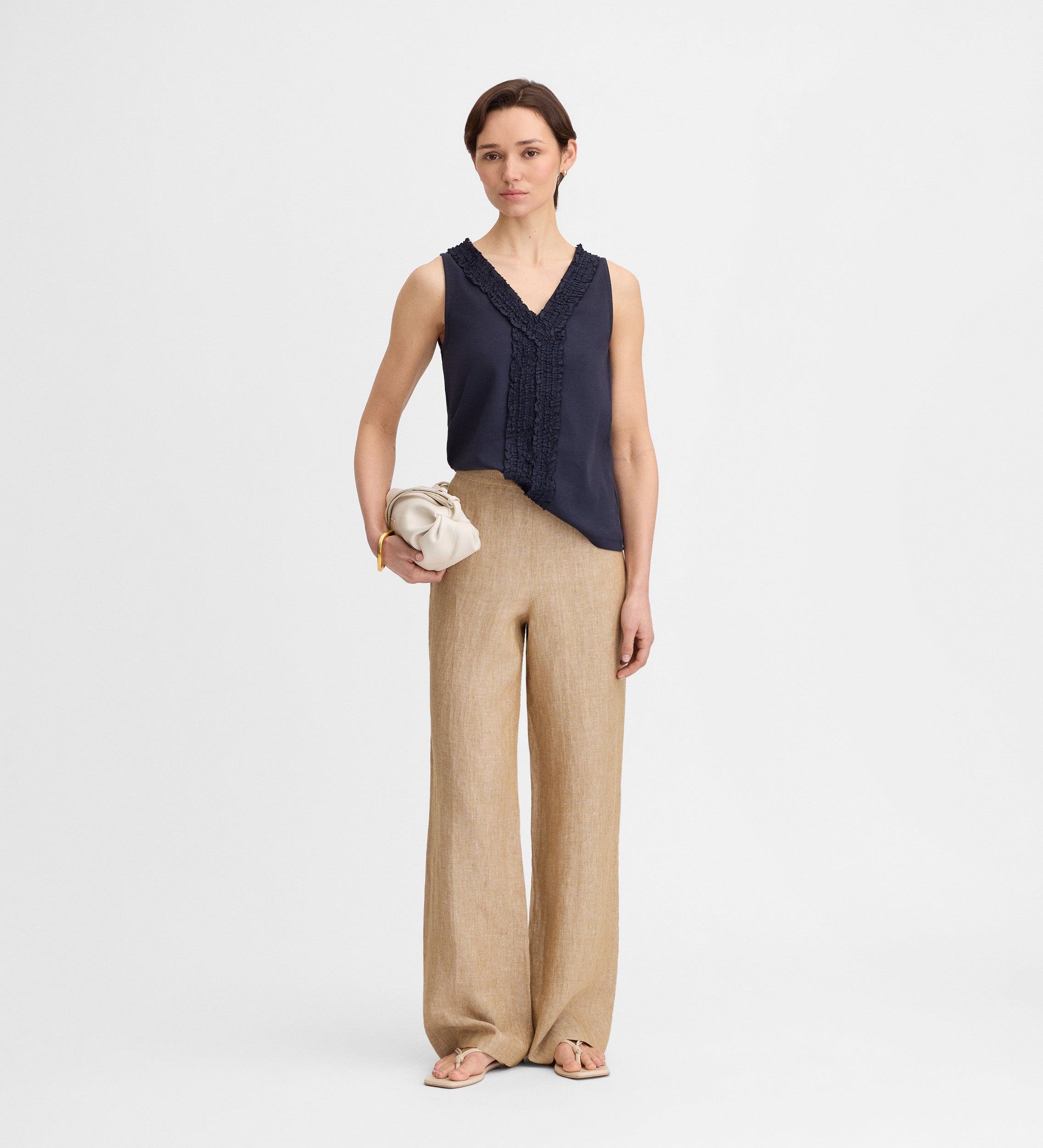 Textile embroidered top